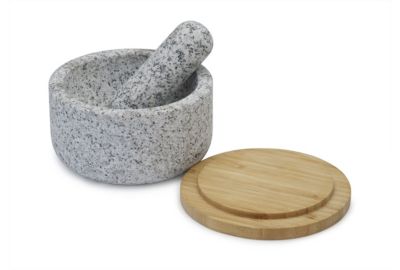 Mortier JOSEPH JOSEPH et mortier en granite couvercle bambou