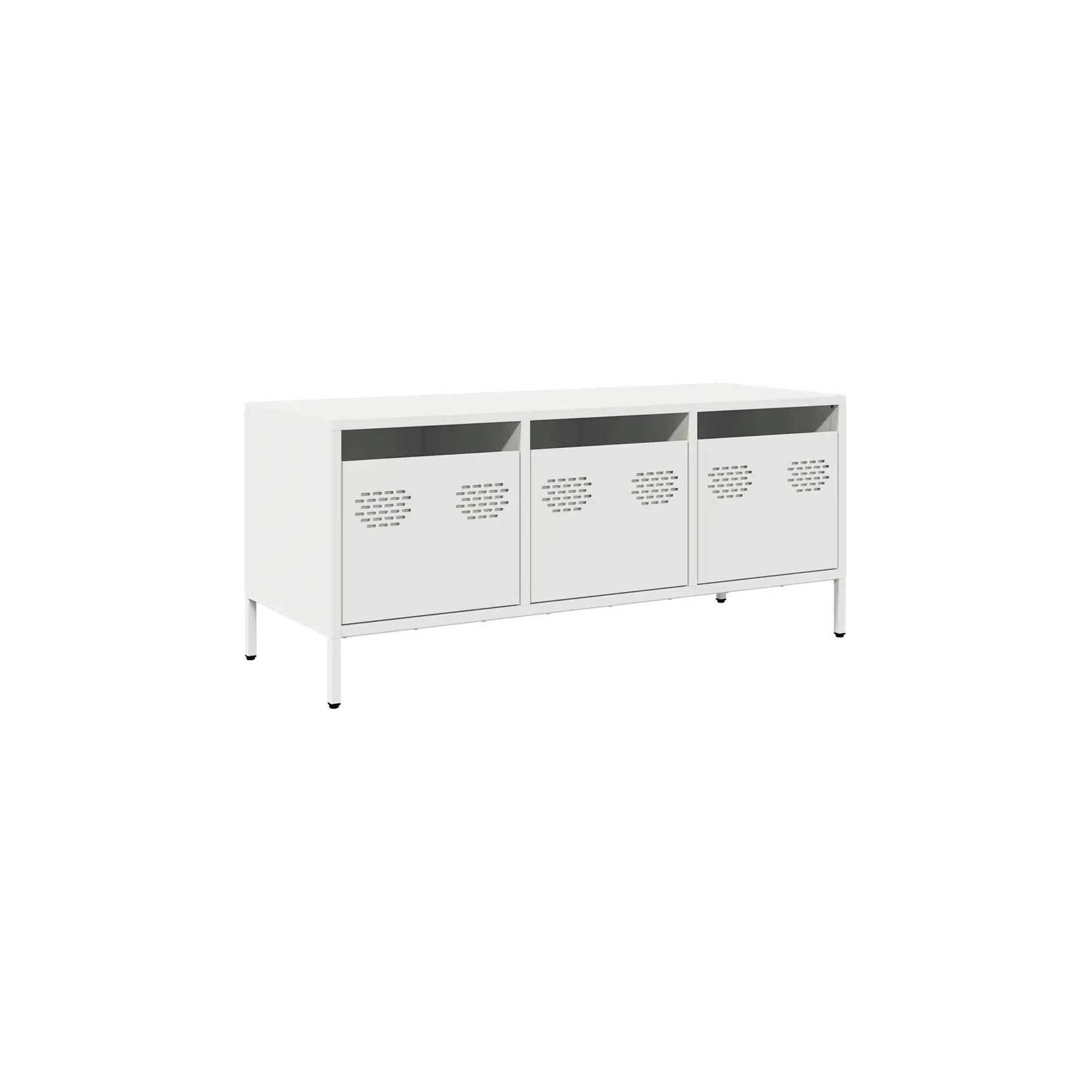 Meuble TV HELLOSHOP26 Meuble TV industriel avec 3 tiroirs rang