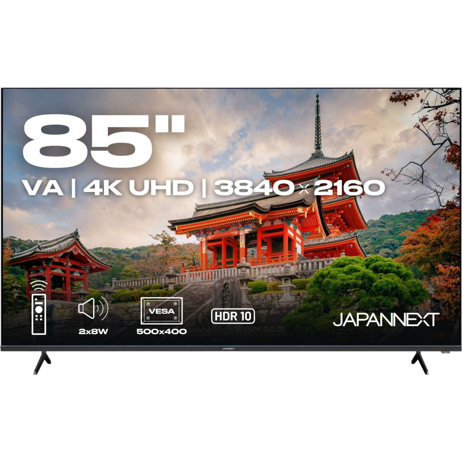 JAPANNEXT Ecran PC Grand Format 85" VA 4K