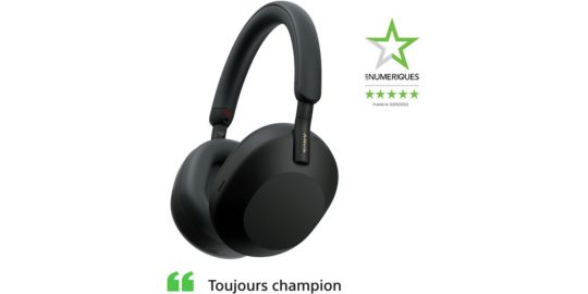 Casque SONY WH-1000XM5SA Noir Etui souple