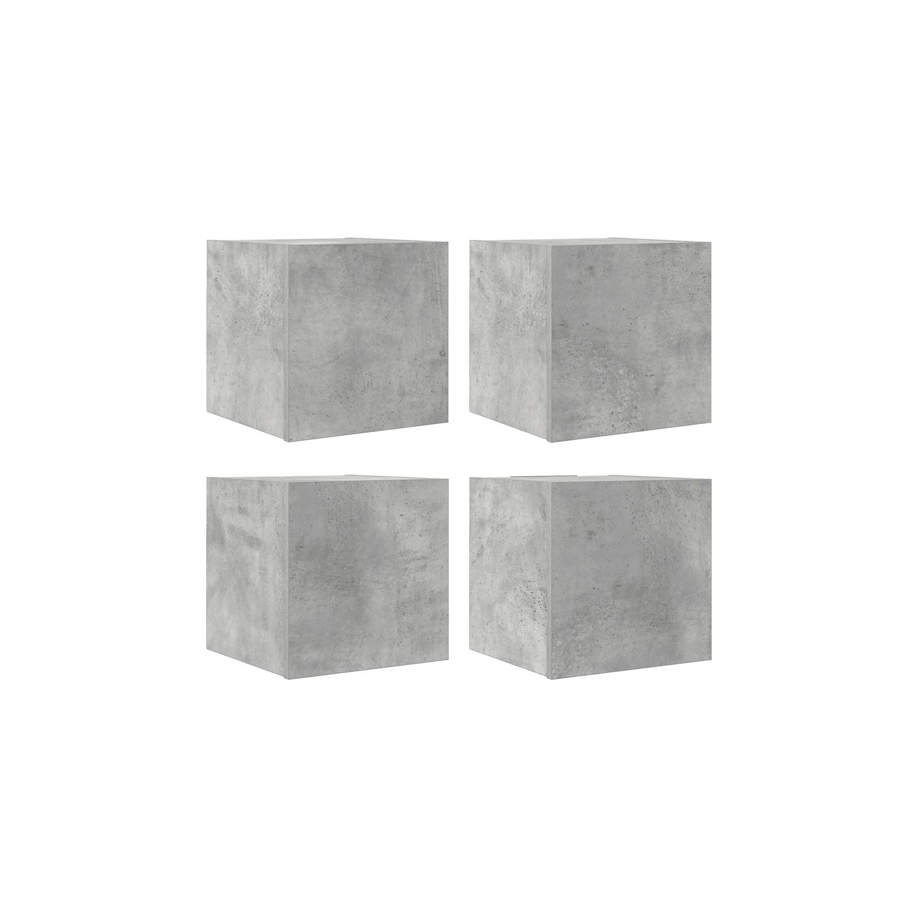 Meuble TV HELLOSHOP26 Lot de 4 meubles TV muraux design tendan
