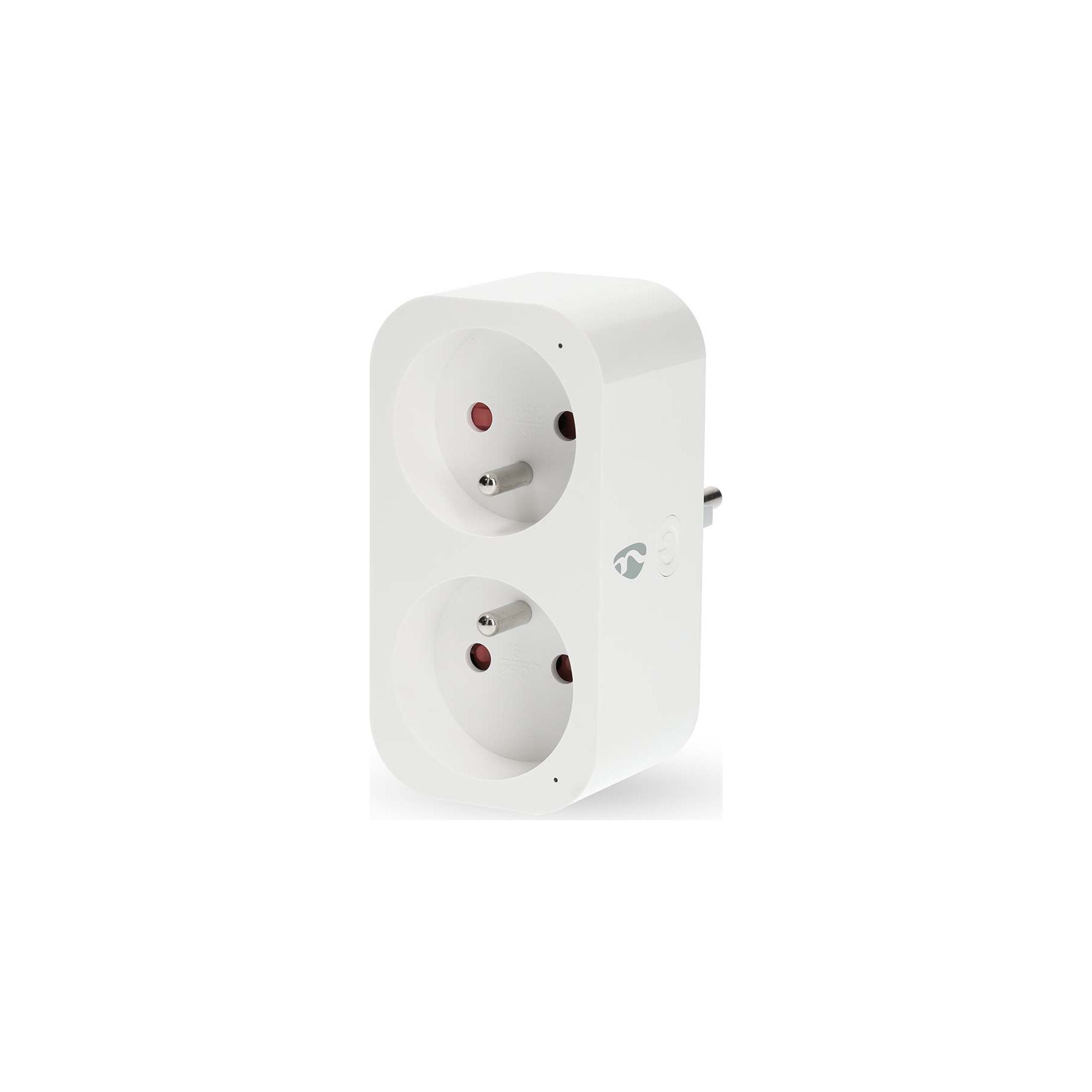 Prise connectée NEDIS Wi-Fi Double SmartLife Wattmètre 3680W
