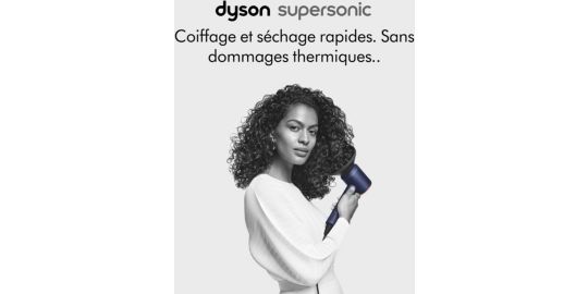 Sèche cheveux DYSON Supersonic cheveux bouclés à frisés Bleu de Prusse cuivré