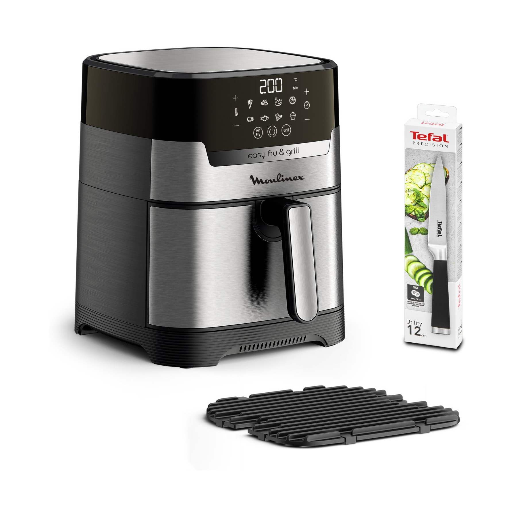 Friteuse sans huile MOULINEX Easy Fry and Grill+Couteau Tefal YY5138FB