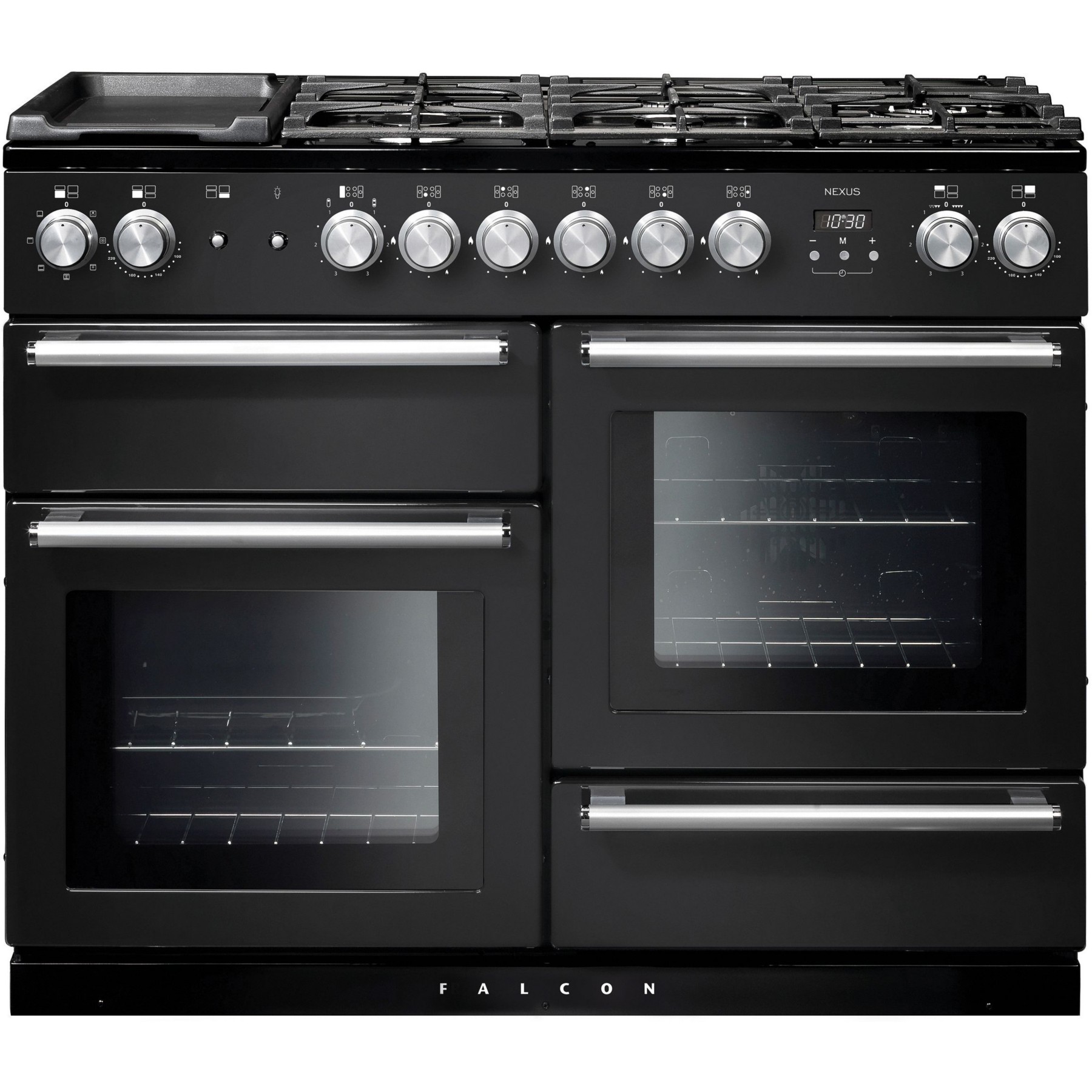 Piano de cuisson mixte FALCON NEXUS 110 CHARBON Mat satiné CHROME