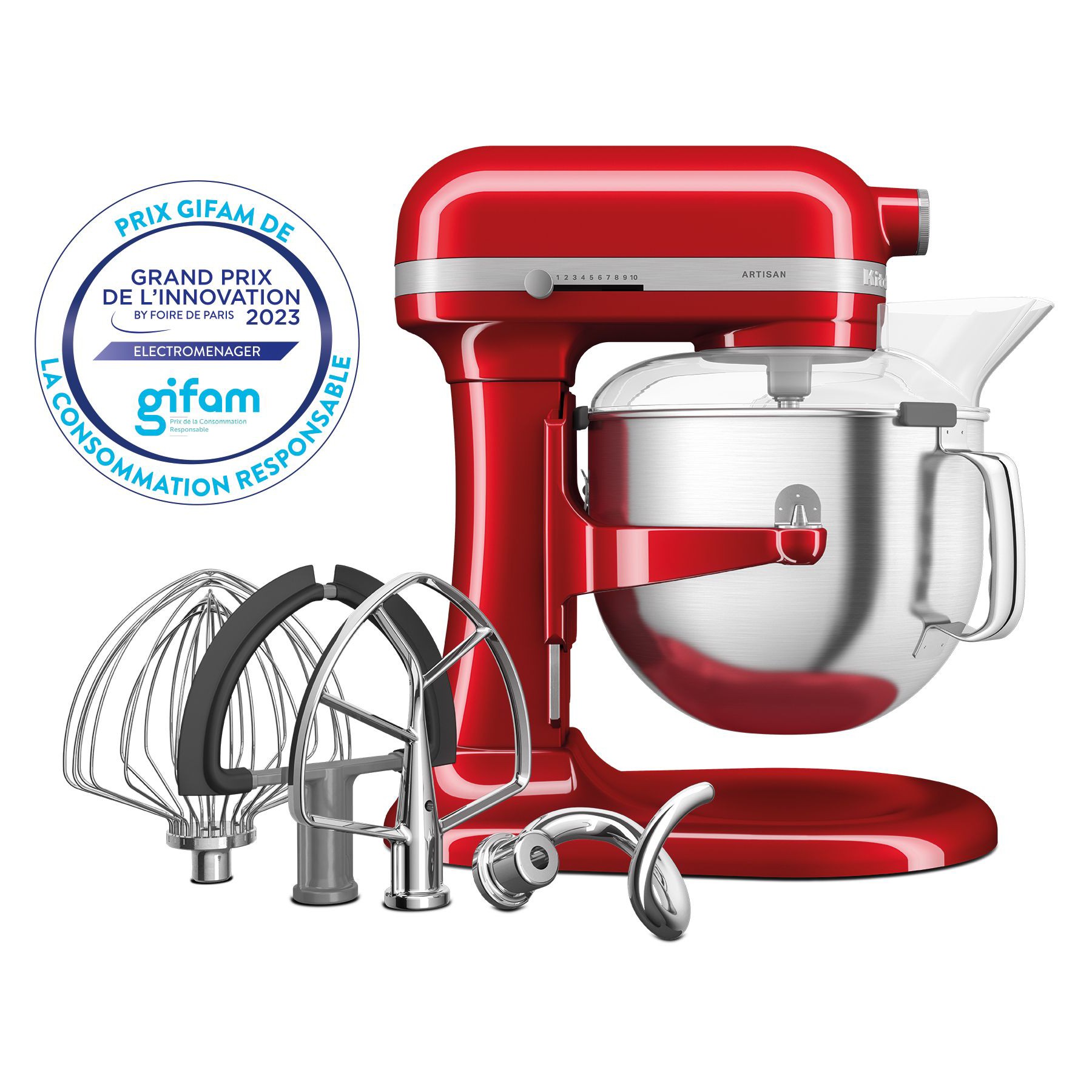 Robot pâtissier KITCHENAID 5KSM70SHXECA pomme d'amour