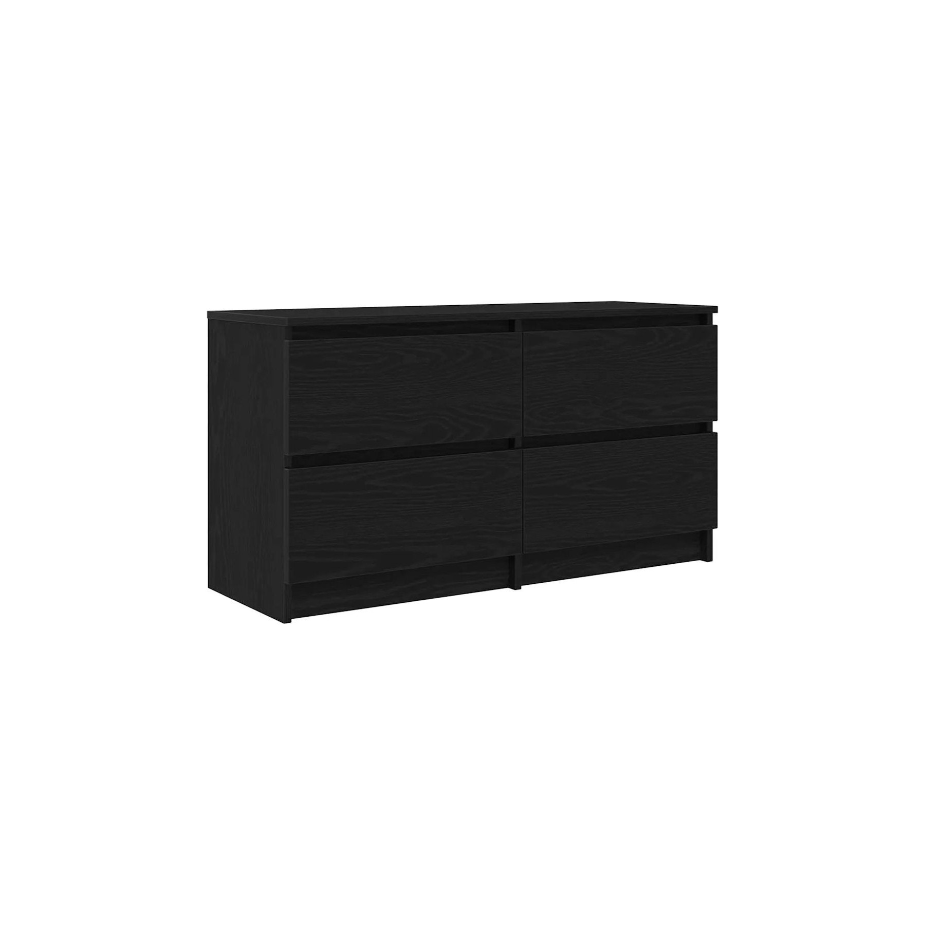 Meuble TV HELLOSHOP26 Meuble TV noir grand espace de rangement