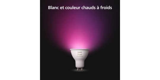 Ampoule LED connectée PHILIPS HUE GU10 White&Color Ambiance