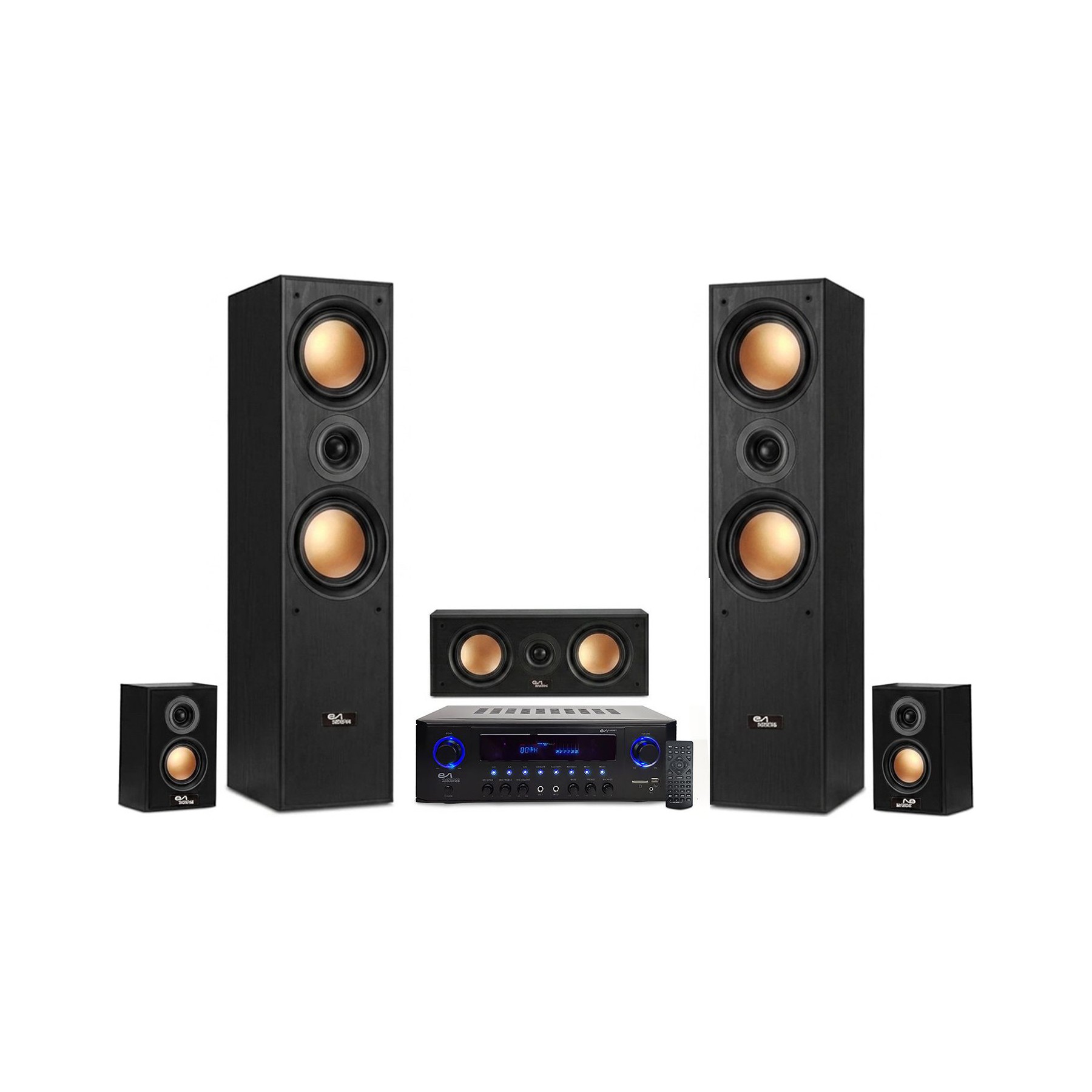 Pack enceinte Home Cinéma EVIDENCE ACOUSTICS Pack 5.1 Bluetooth Colonnes Karaoke USB