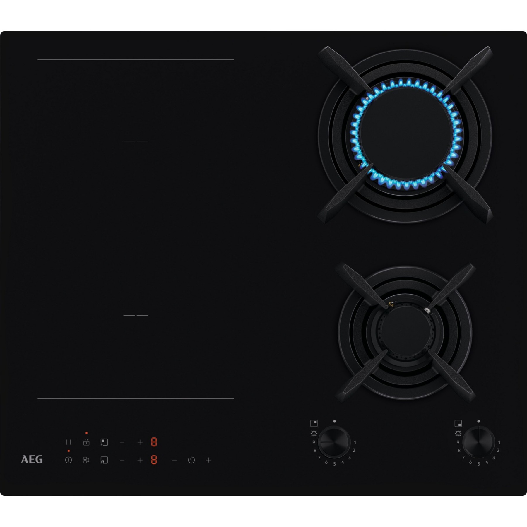 Plaque mixte induction gaz AEG HDB64623NB