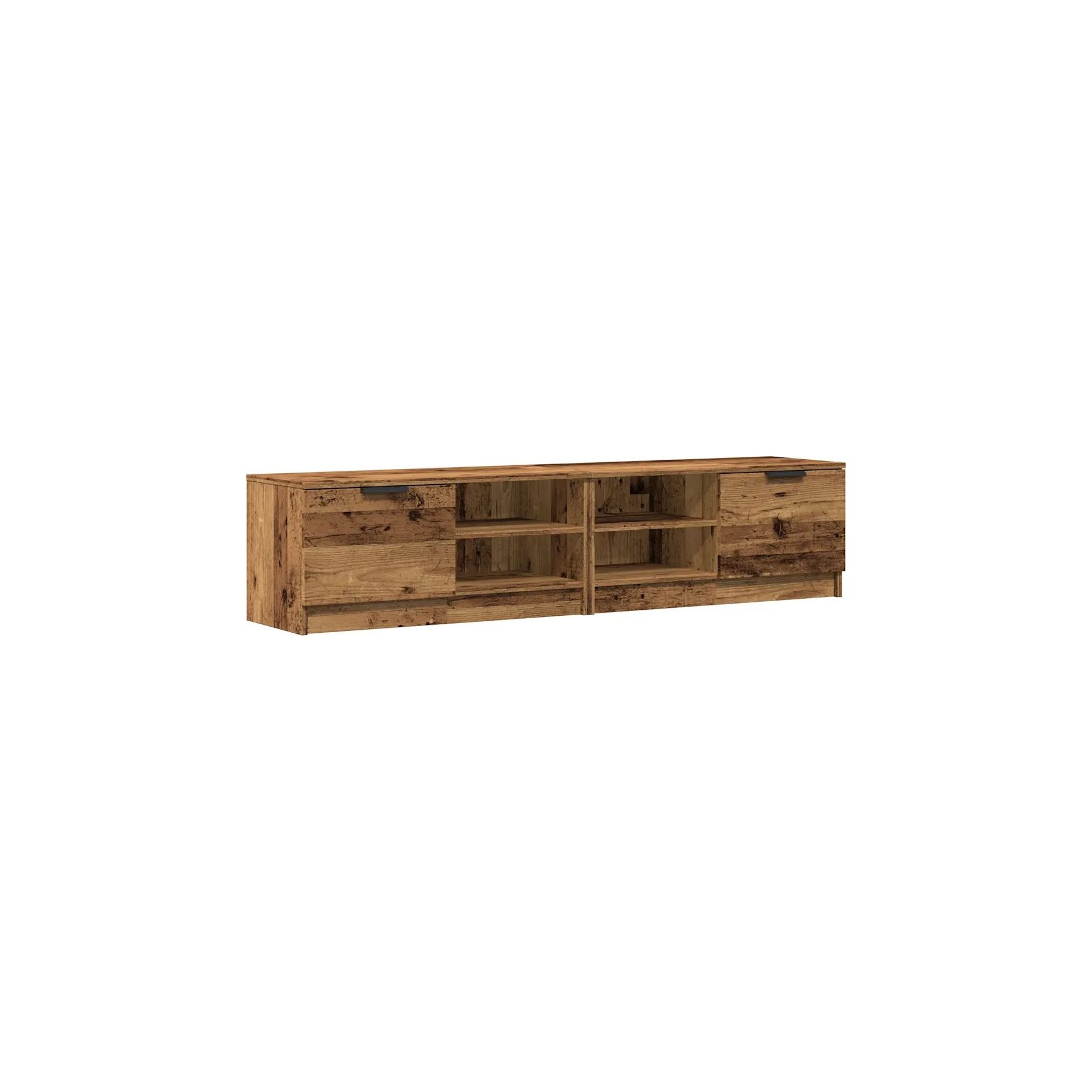 Meuble TV HELLOSHOP26 Lot de 2 meubles TV avec rangement ouver