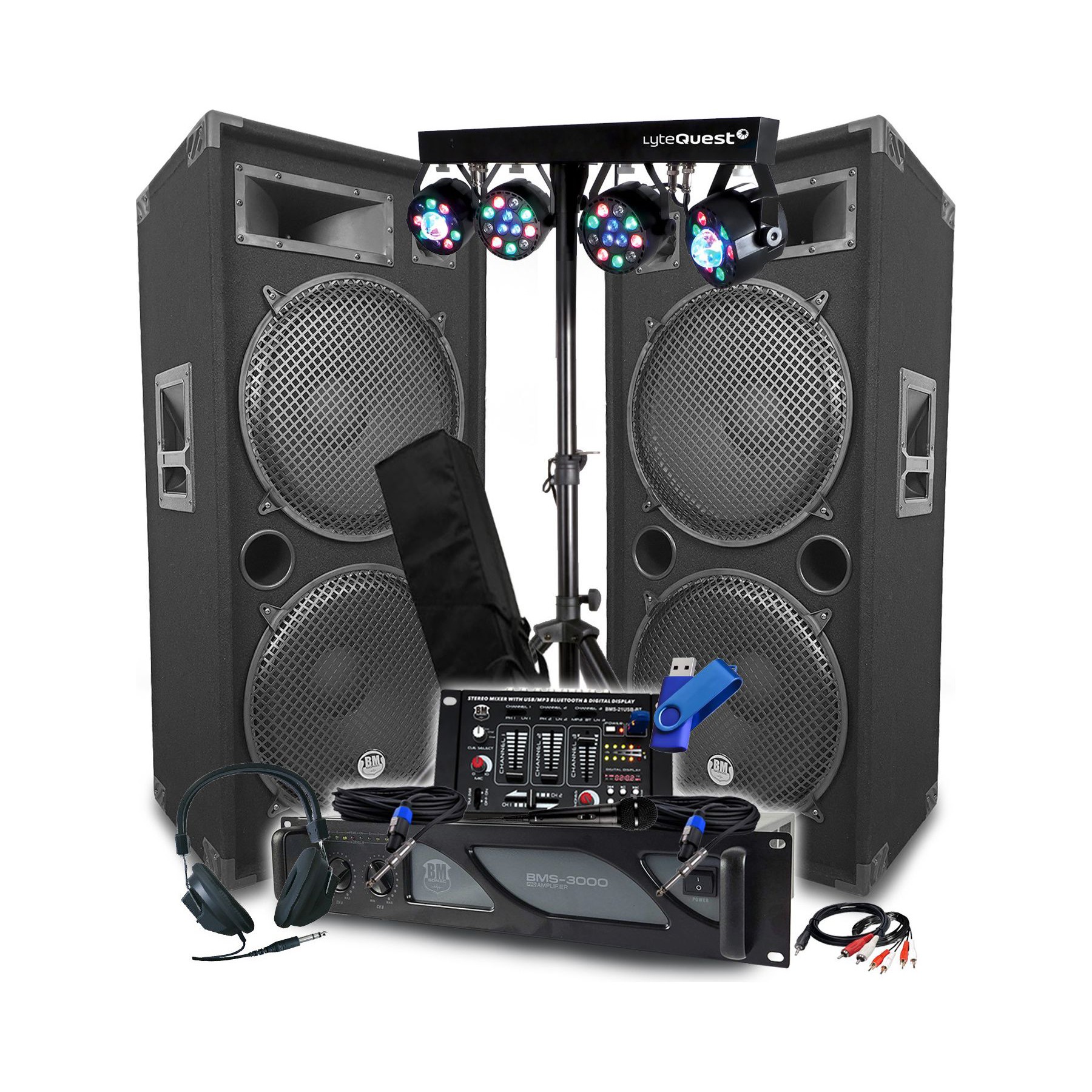 Pack sono BM SONIC Pack Sono BM SONIC Ampli 3000W, Paire d'