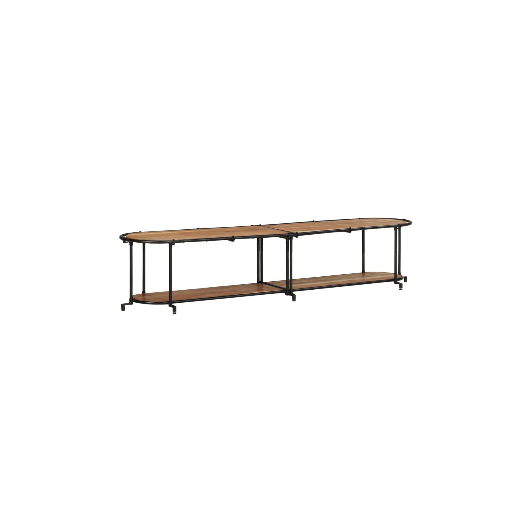 Meuble TV HELLOSHOP26 Meuble TV grand espace de rangement 200