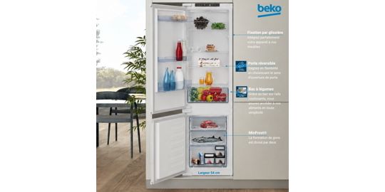 Réfrigérateur combiné encastrable BEKO BCSA285K4SNLH