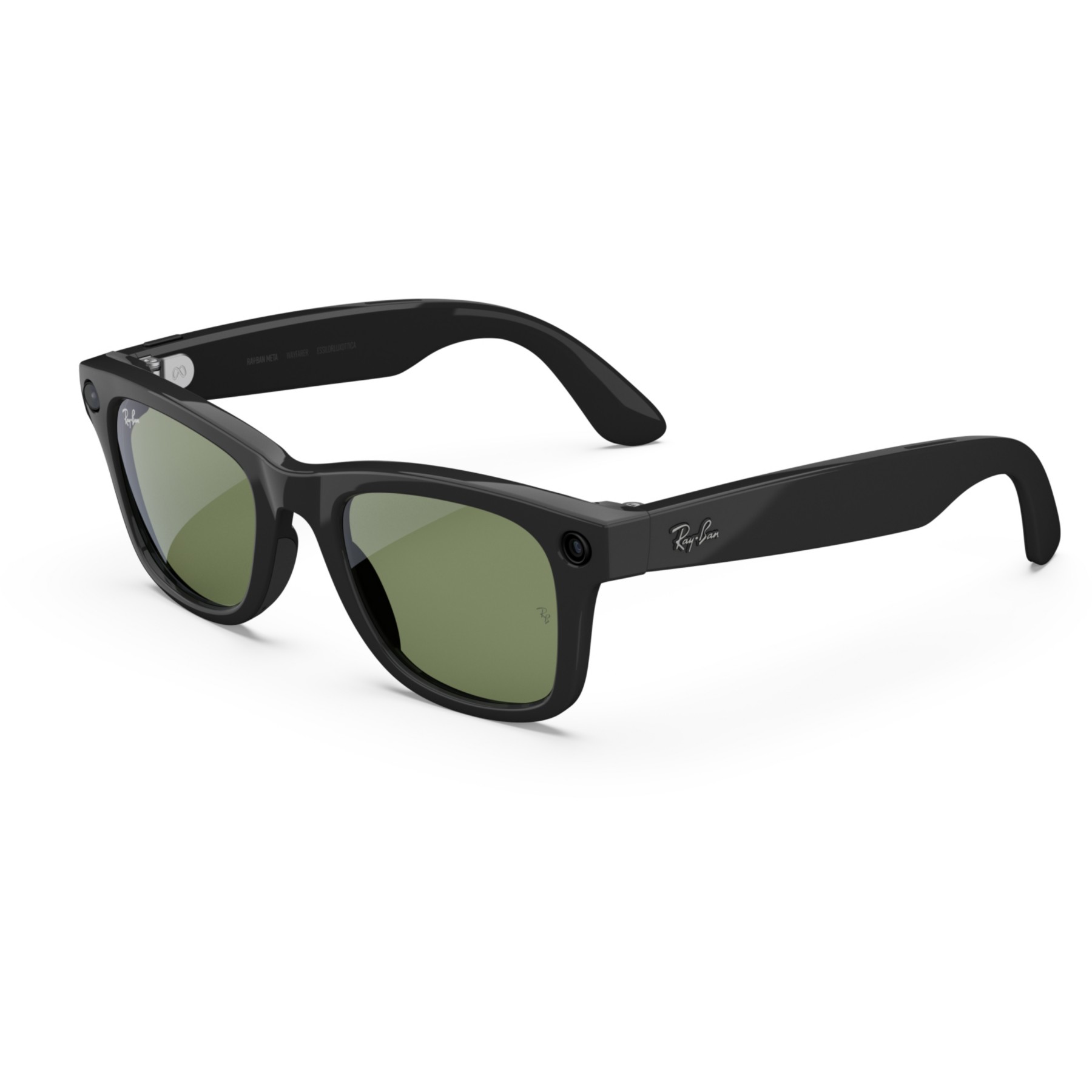 Lunettes connectées META Ray-Ban Wayfarer (large, Gen 2) - Noir brillant, Verres vert