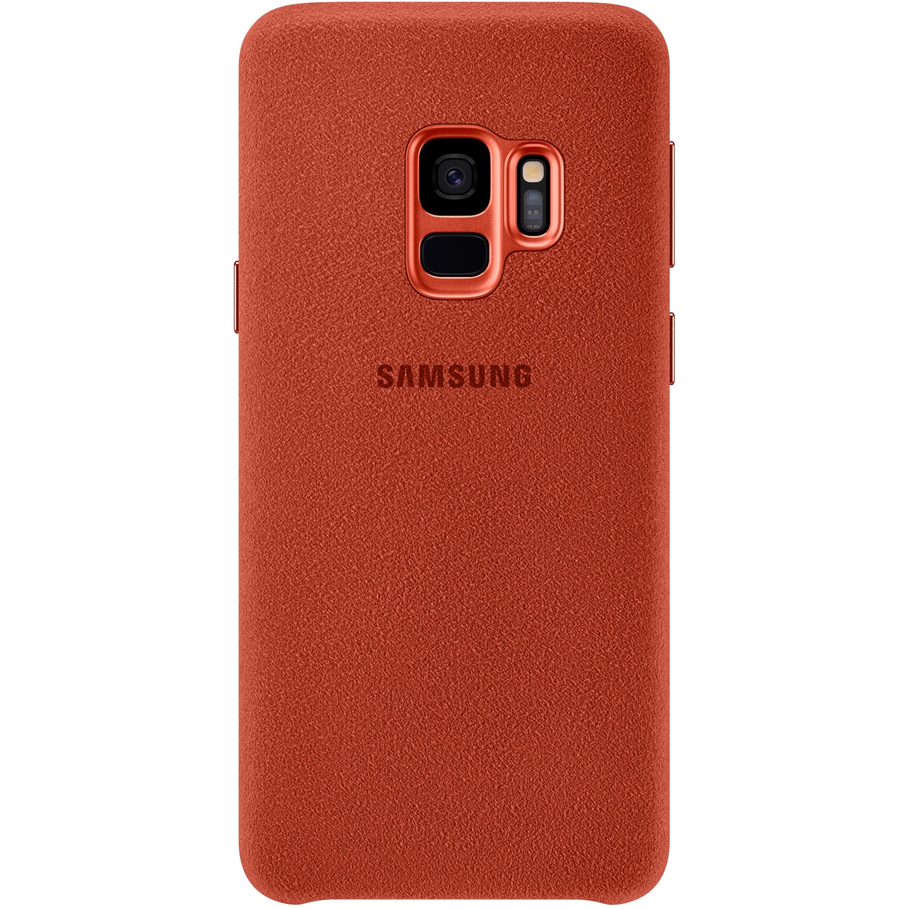 Coque SAMSUNG S9 Alcantara rouge