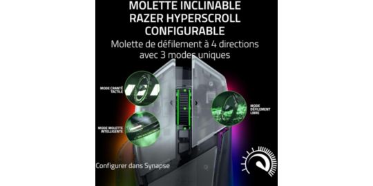 Souris Gamer Sans Fil RAZER BASILISK V3 PRO 35K PHANTOM WHITE ED