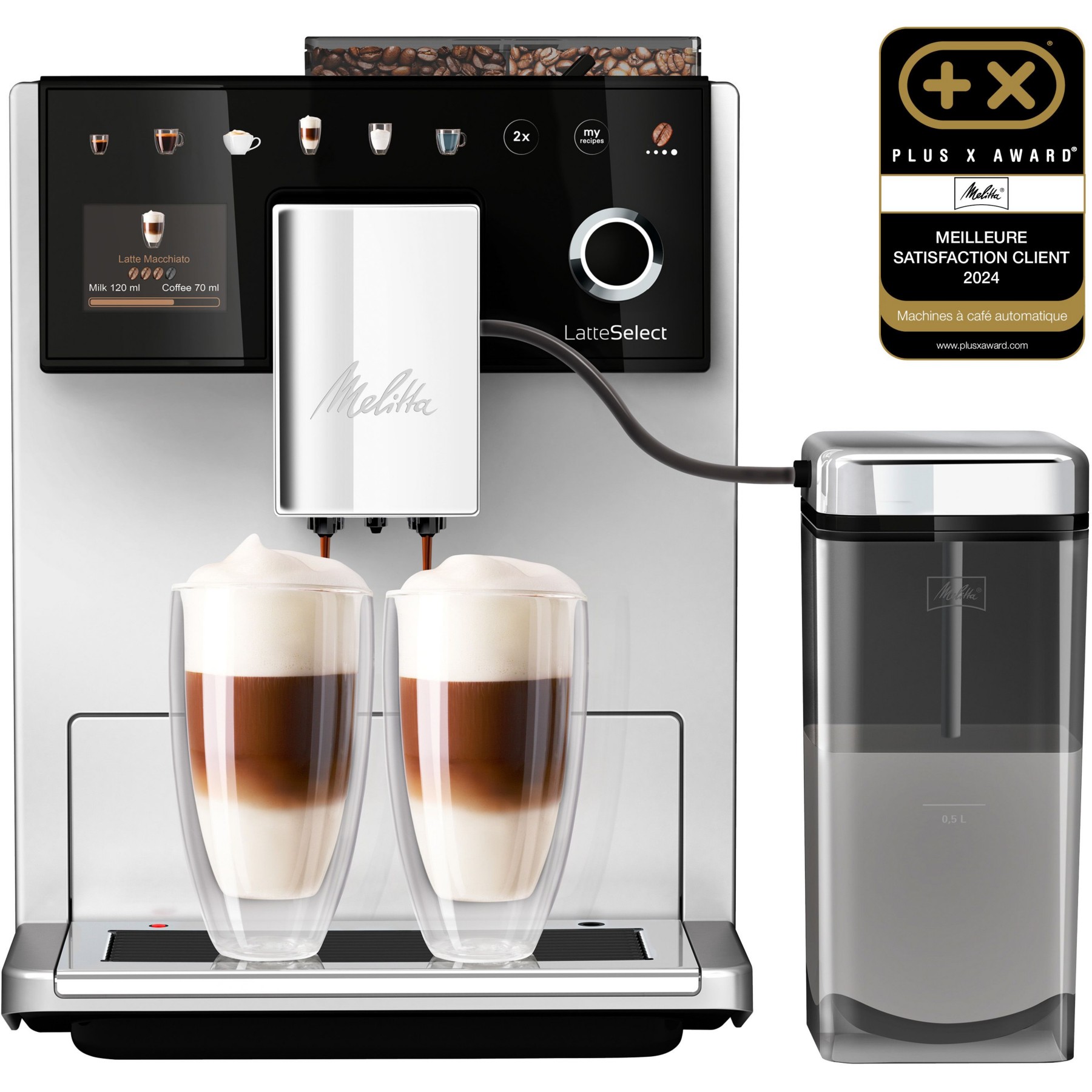 Expresso Broyeur MELITTA Latte Select argent 630-211 EU