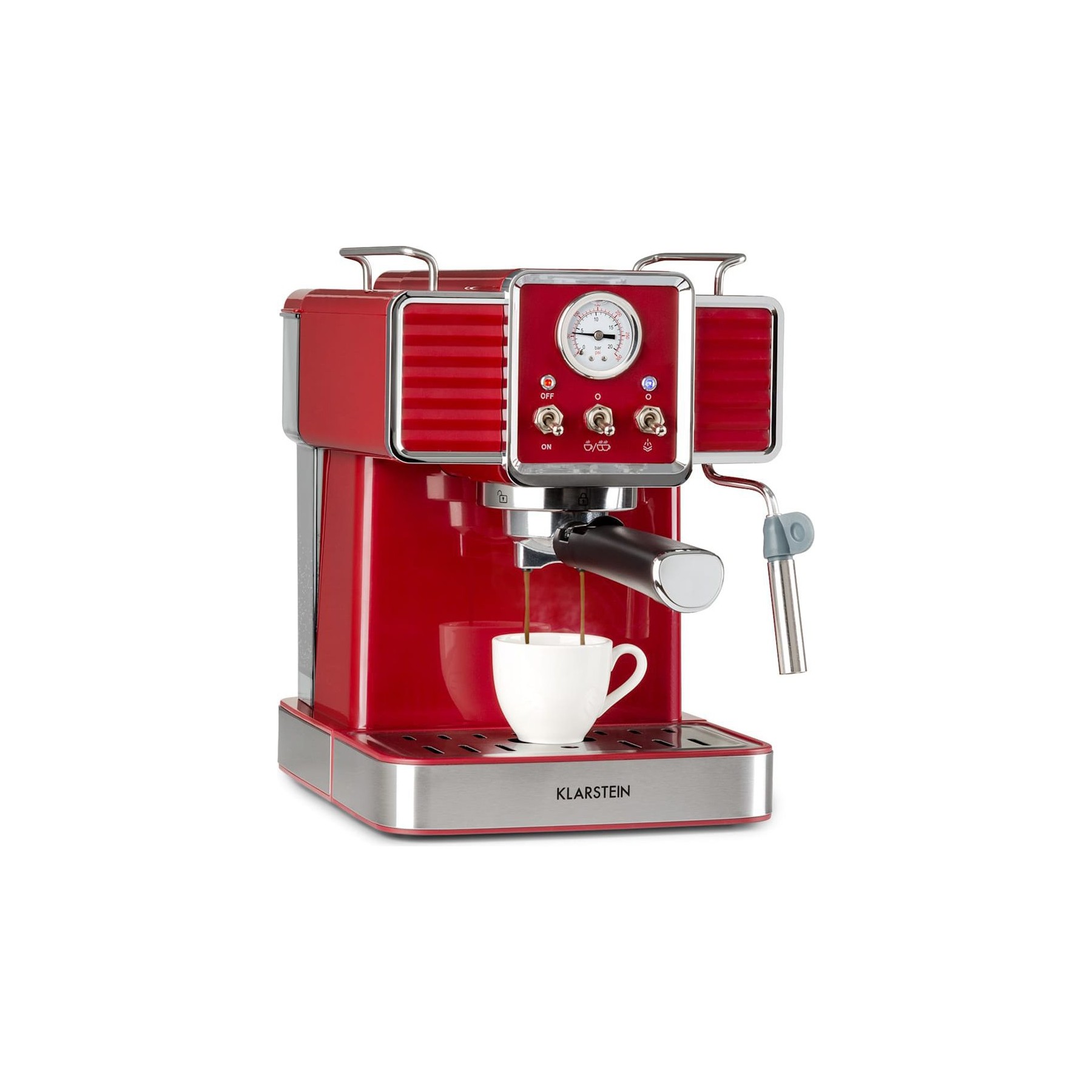 Machine à expresso KLARSTEIN Gusto Classico 1350W - Rouge