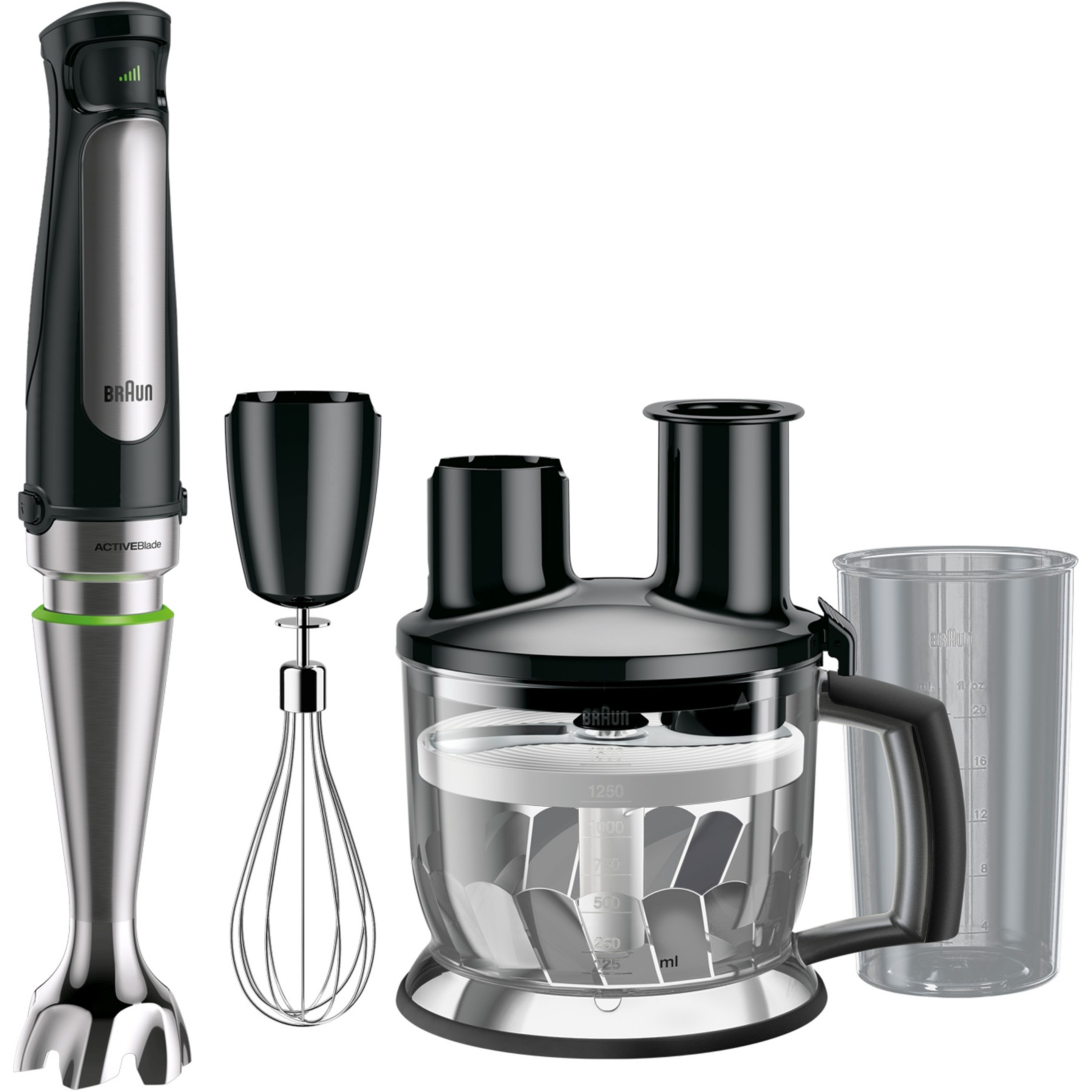 Mixeur BRAUN MQ7075X MultiQuick 7 noir 2 accessoires