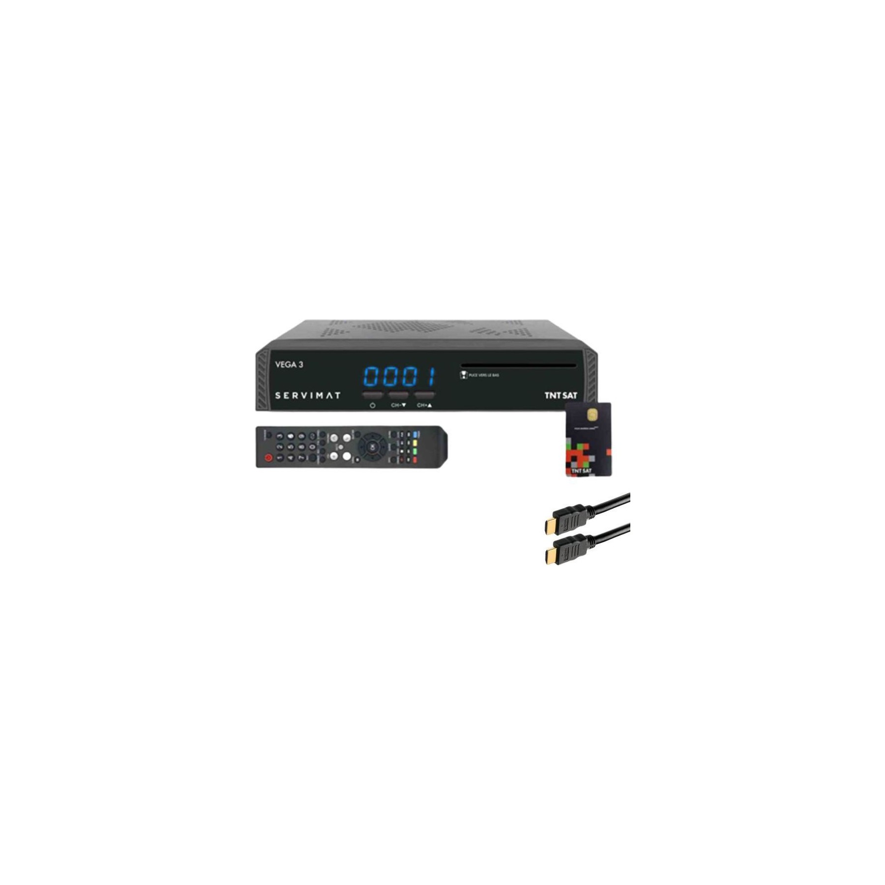 Décodeur satellite SERVIMAT Pack  Récepteur Tv Satellite Full Hd + C