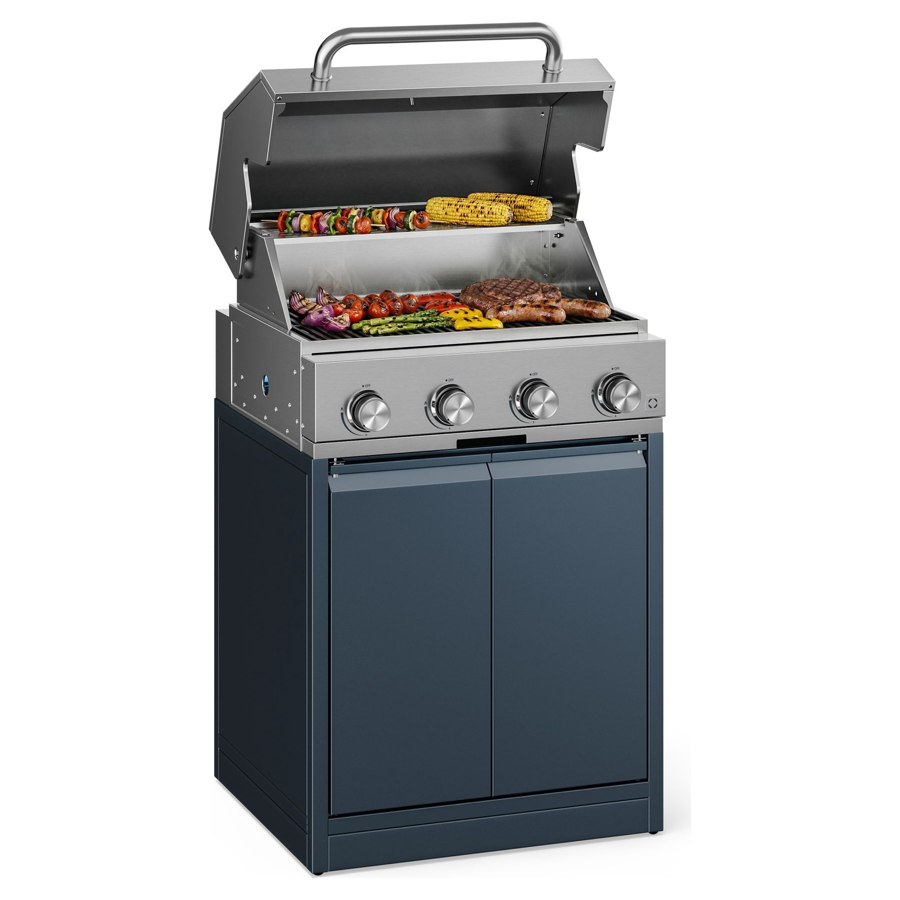 Barbecue gaz KLARSTEIN WaldChef 4 brûleurs 50mbar 12800W