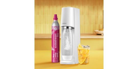 Machine à soda SODASTREAM Terra blanche + 1 Recharge de Gaz 60L + 1 Bouteille de gazéification