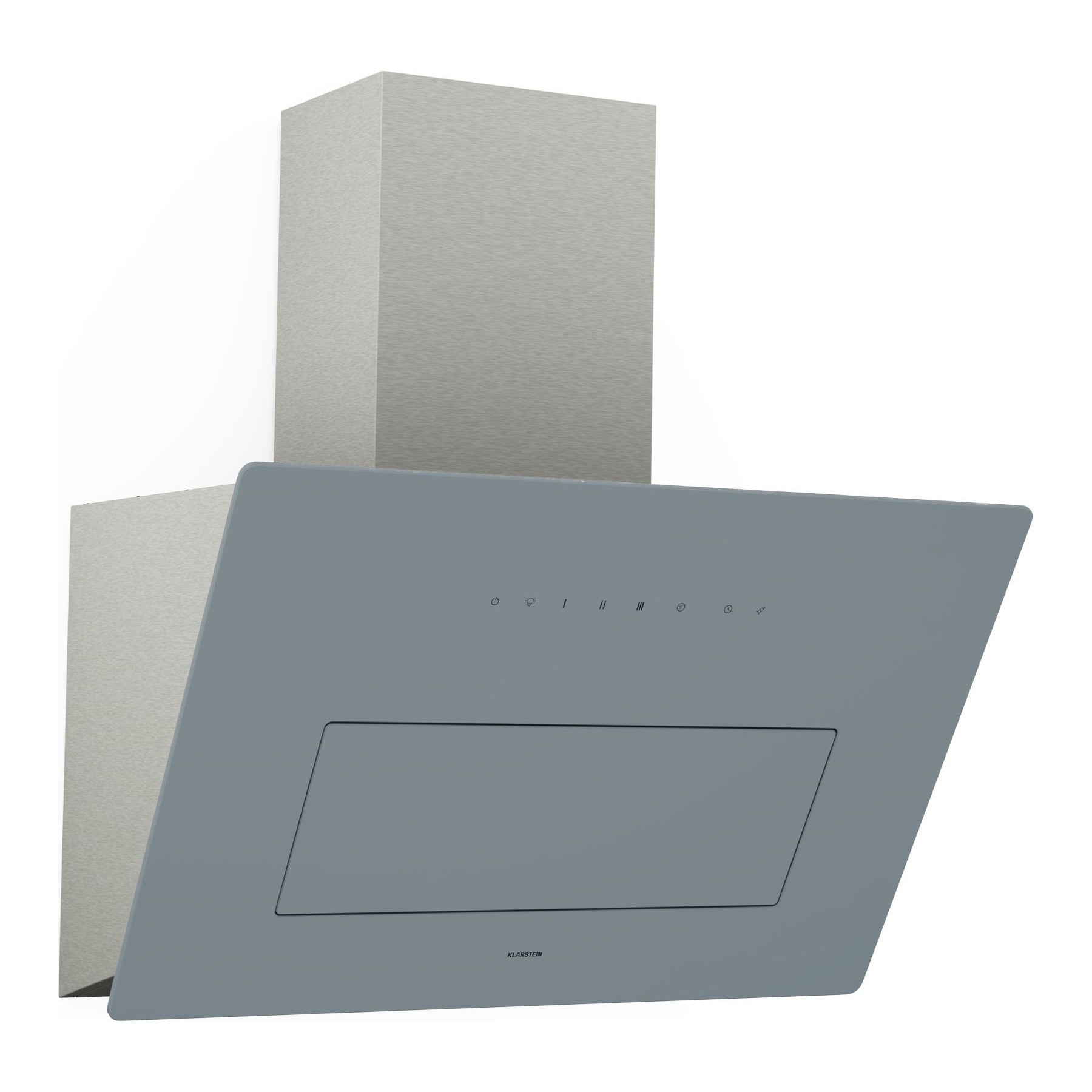 Hotte décorative murale inclinée KLARSTEIN SleekAir 60 cm A+++ 717 m³/h LED Inox