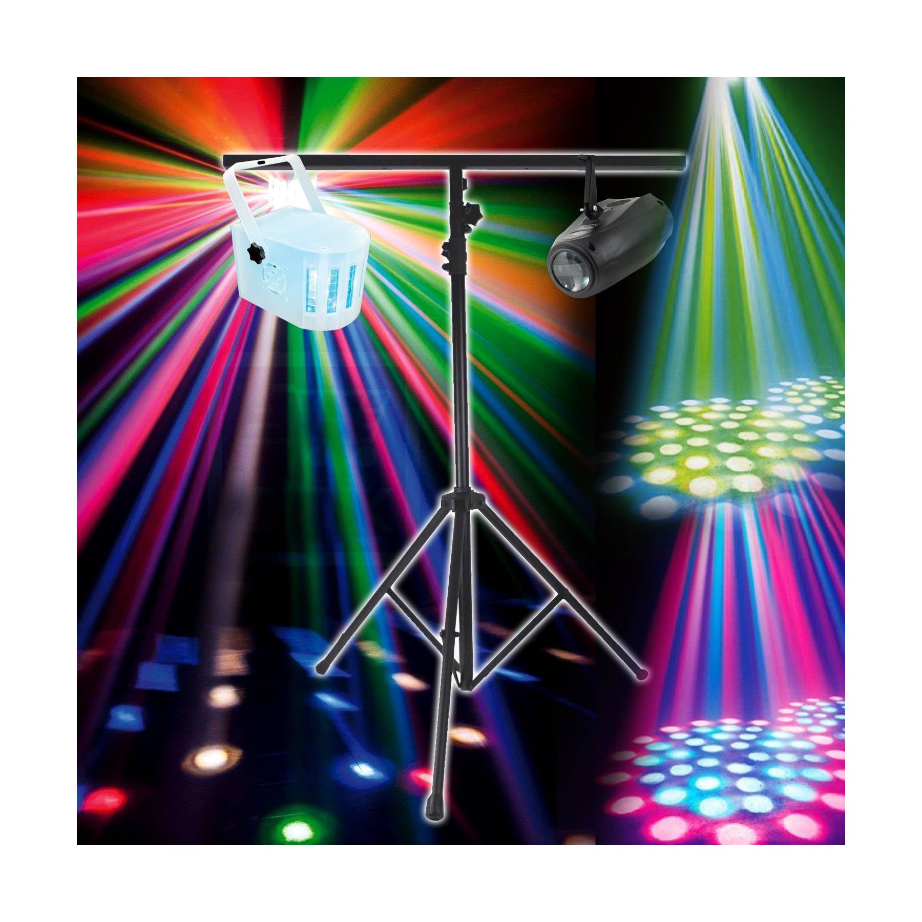 Jeu de lumières VARYTEC PACK LIGHT EFFETS DERBY 4 LEDs RGBW + FL