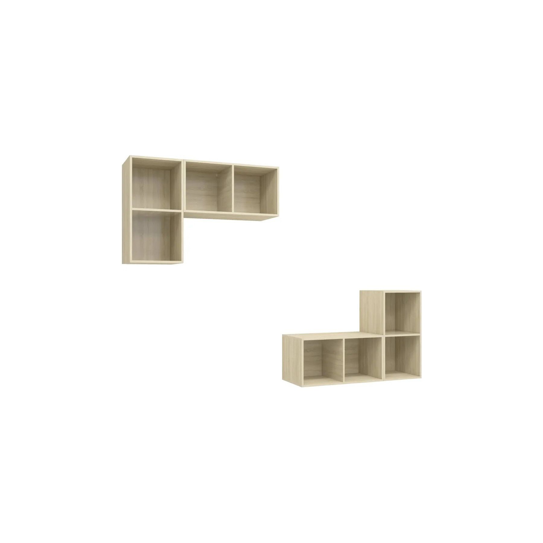 Meuble TV HELLOSHOP26 Lot de 4 meubles TV muraux 37 x 37 x 72