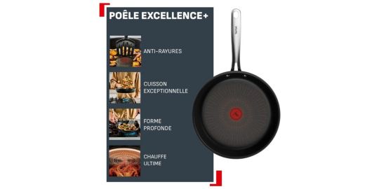 Poêle TEFAL 30 cm Excellence +