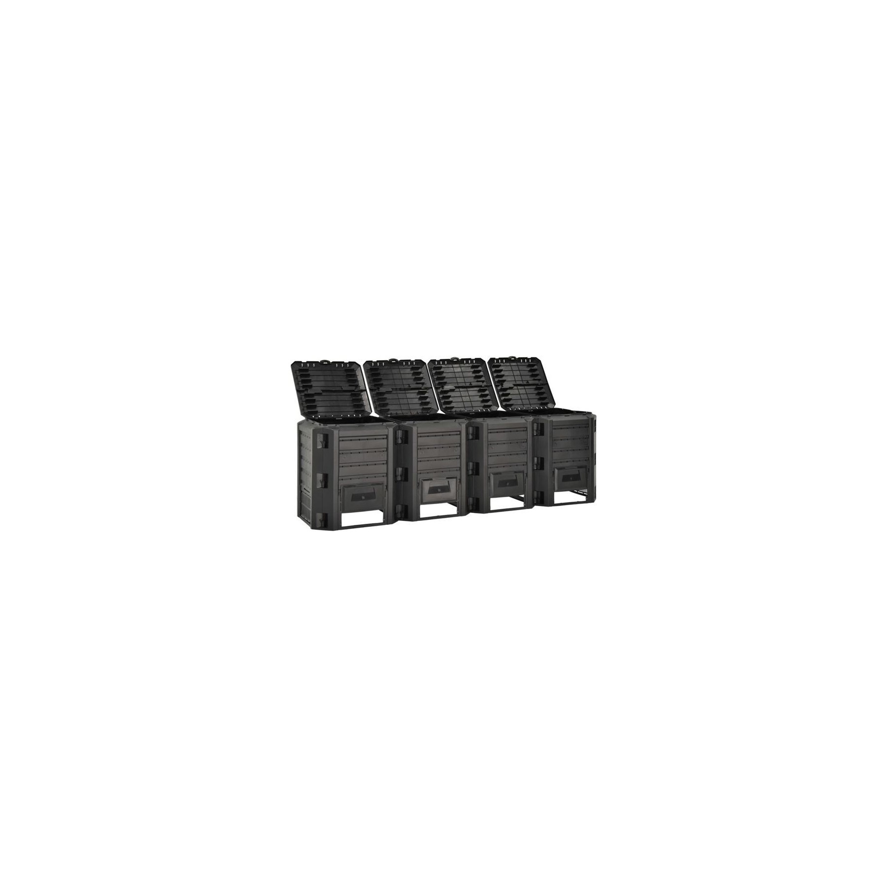 Composteur de jardin VIDAXL Plastique 1600 l Noir