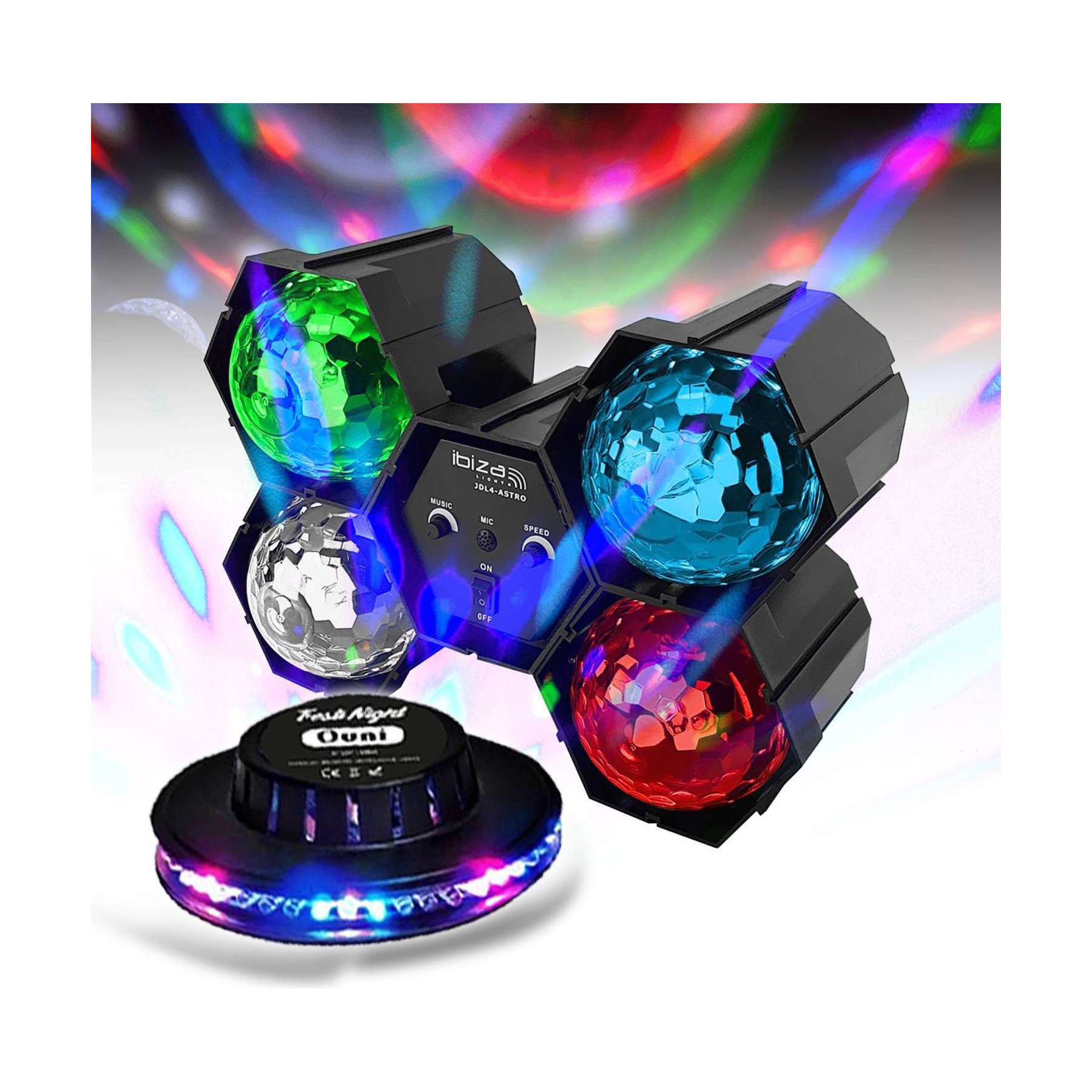 Jeu de lumières IBIZA Pack Jeux de lumières Enfants Soirée DJ