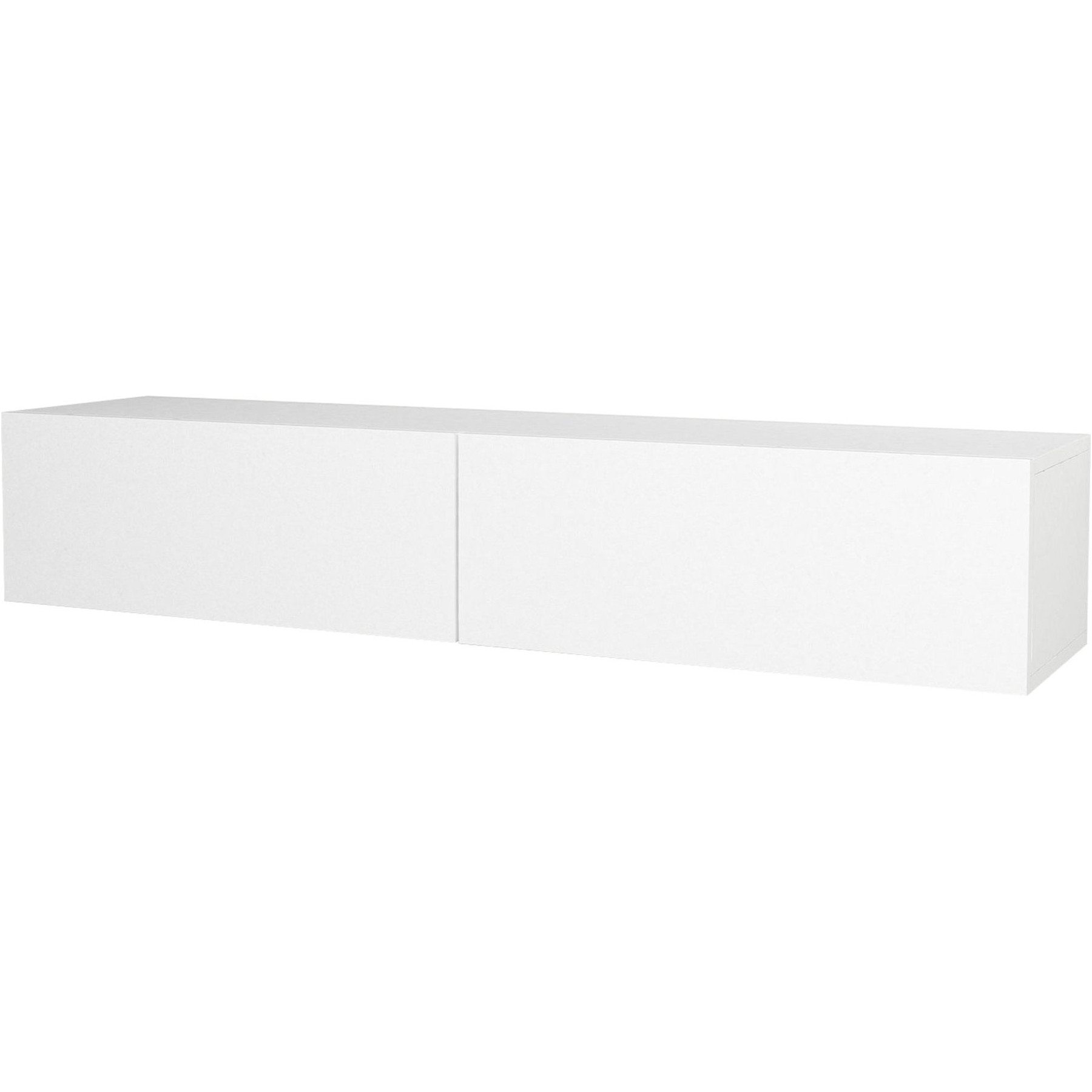 Meuble TV HELLOSHOP26 Meuble TV 135 x 31 x 25 cm blanc 03_0007