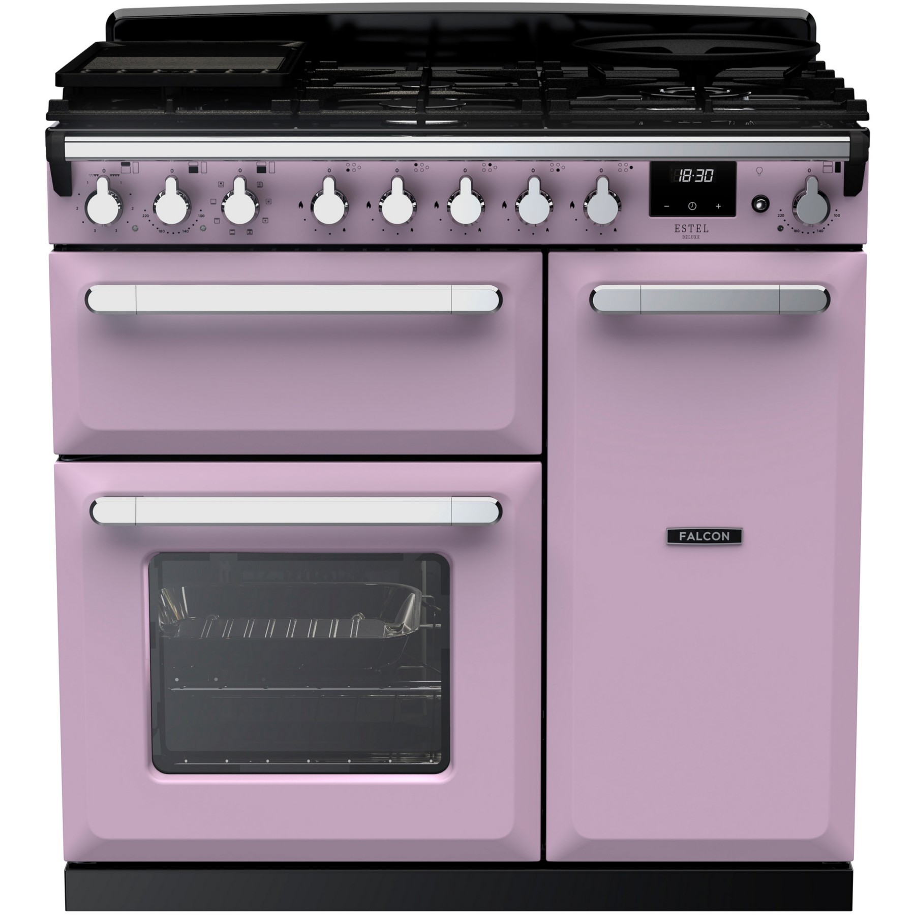 Piano de cuisson gaz FALCON ESTEL DELUXE TAB GAZ 90 CM PARME CHROME