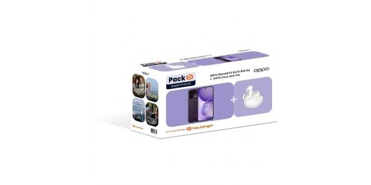 Smartphone OPPO Pack Reno 16 FS 5G 512Go Noir + Oppo Enco Air5 Pro