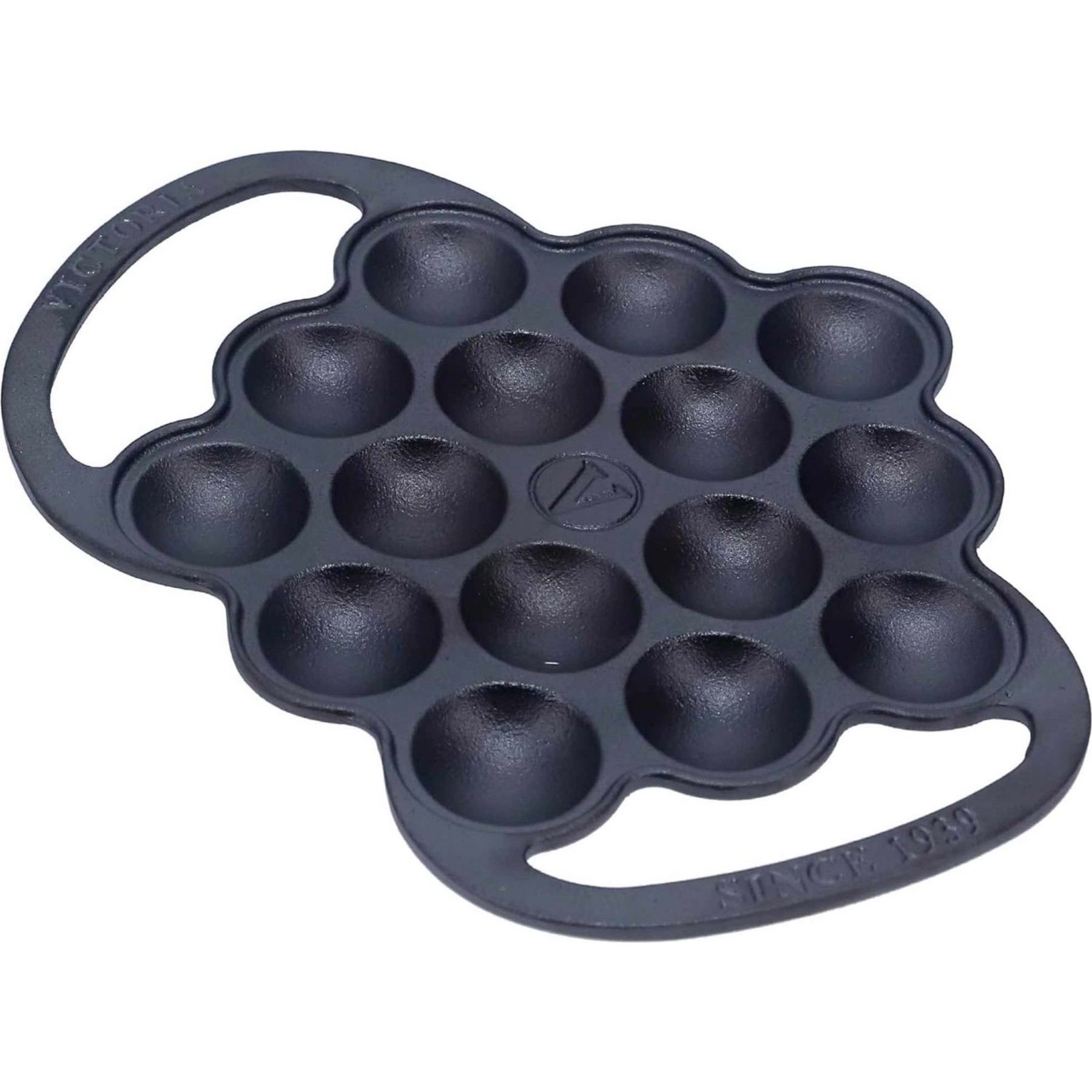 Poêle VICTORIA COOKWARE Poffertjes 15 Cavités Mini Pancakes