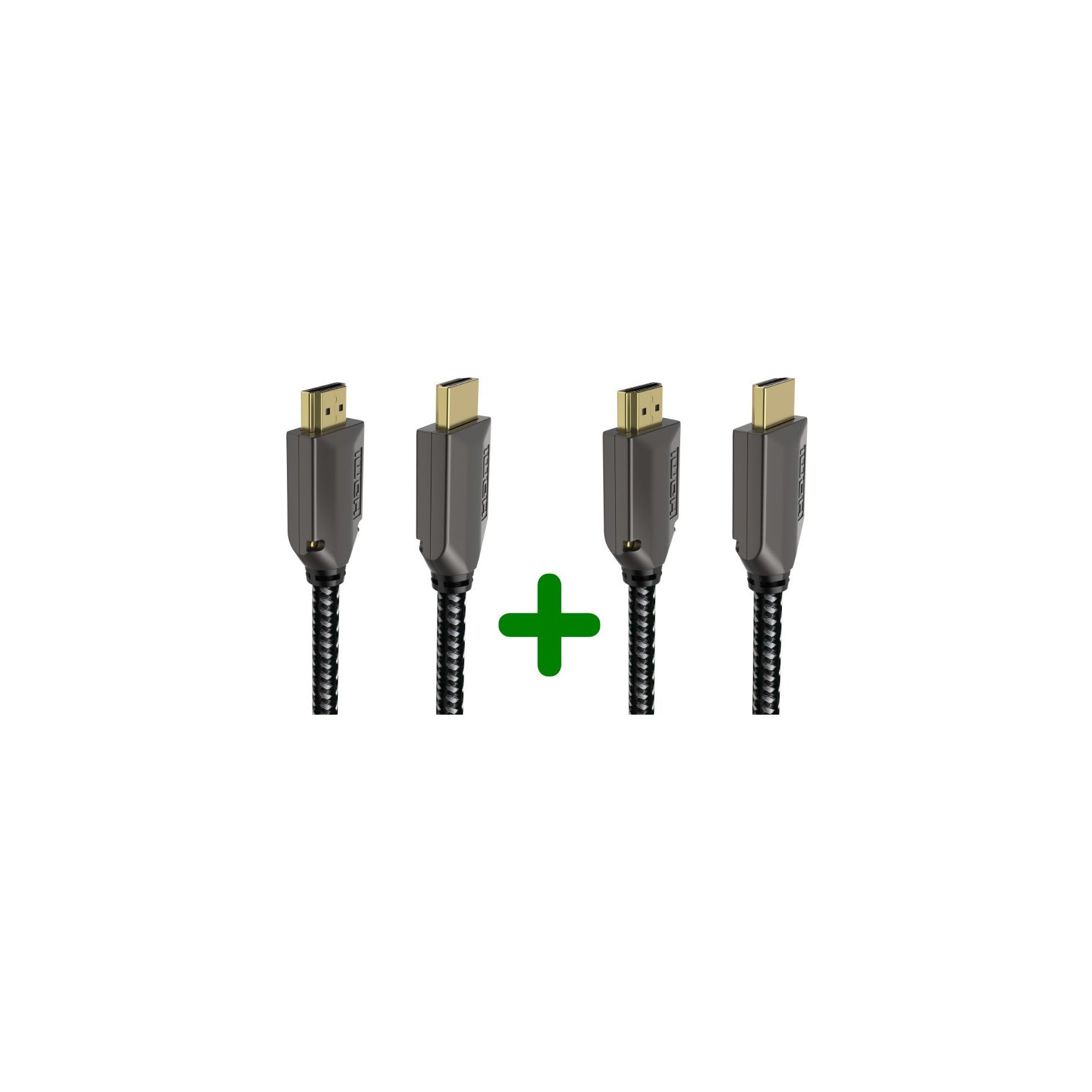 Câble HDMI ADEQWAT x2 HDMI 2.1 droit noir 1M5