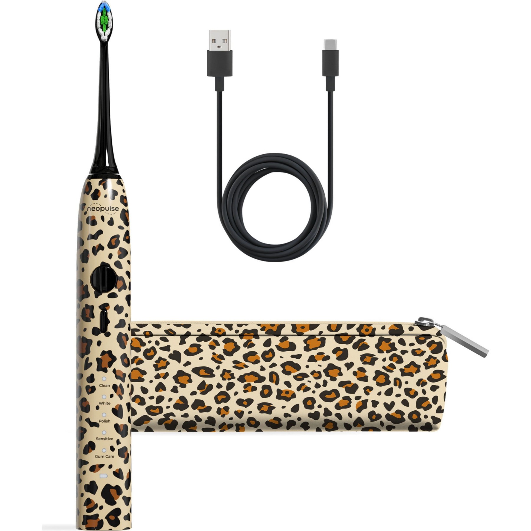 Brosse à dents électrique NEOPULSE NEOSONIC - Collection Léopard