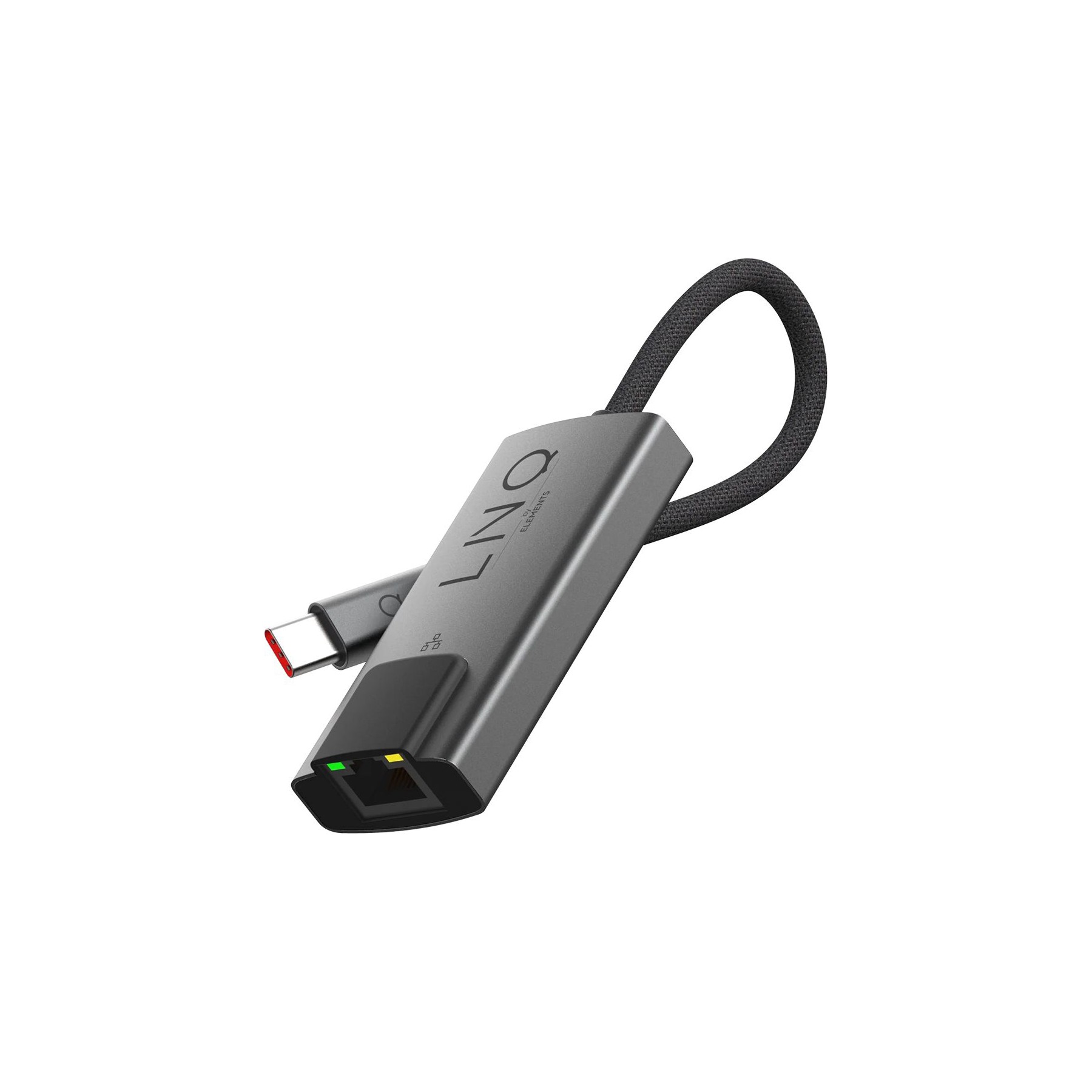 Adaptateur USB-C/Ethernet LNQ 2.5 Gb/s avec Port RJ45 et Câble Tressé