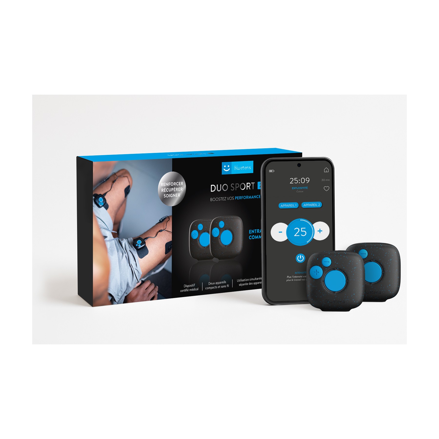 Appareil électrostimulation BLUETENS Duo Sport 2