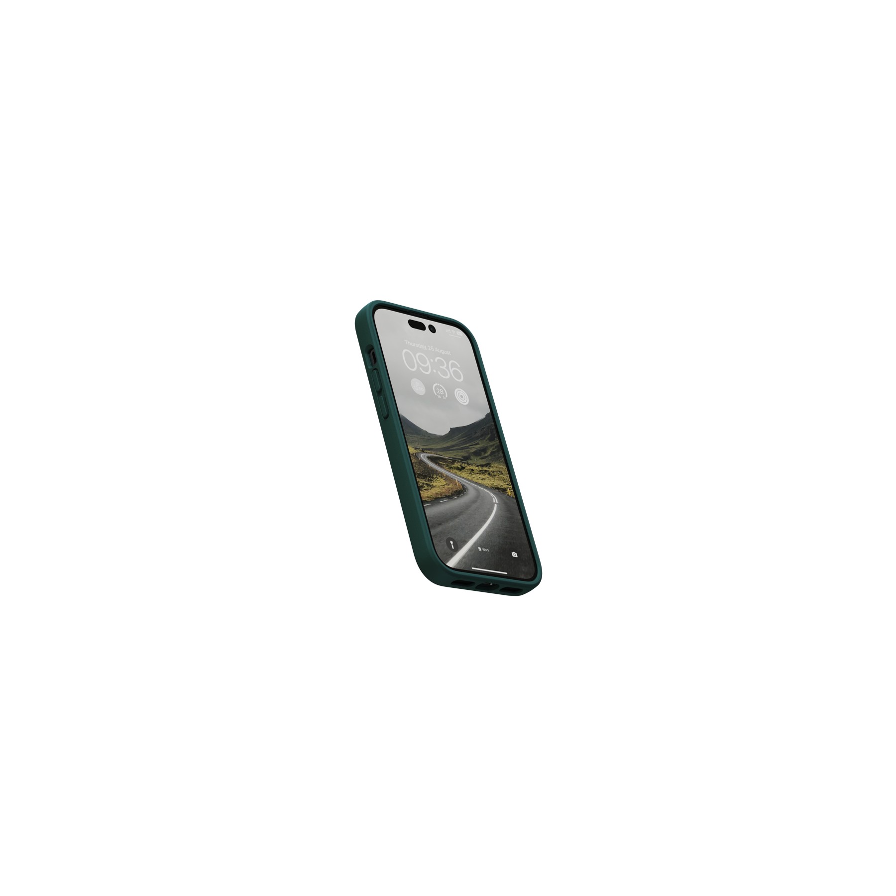 Coque NJORD iPhone 14 Pro Cuir de Saumon Vert MagSaf