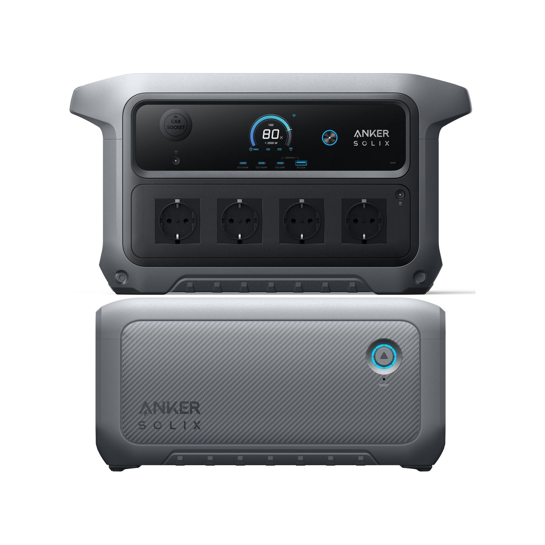 Batterie nomade ANKER SOLIX KIT C2000 Gen 2+BP2000