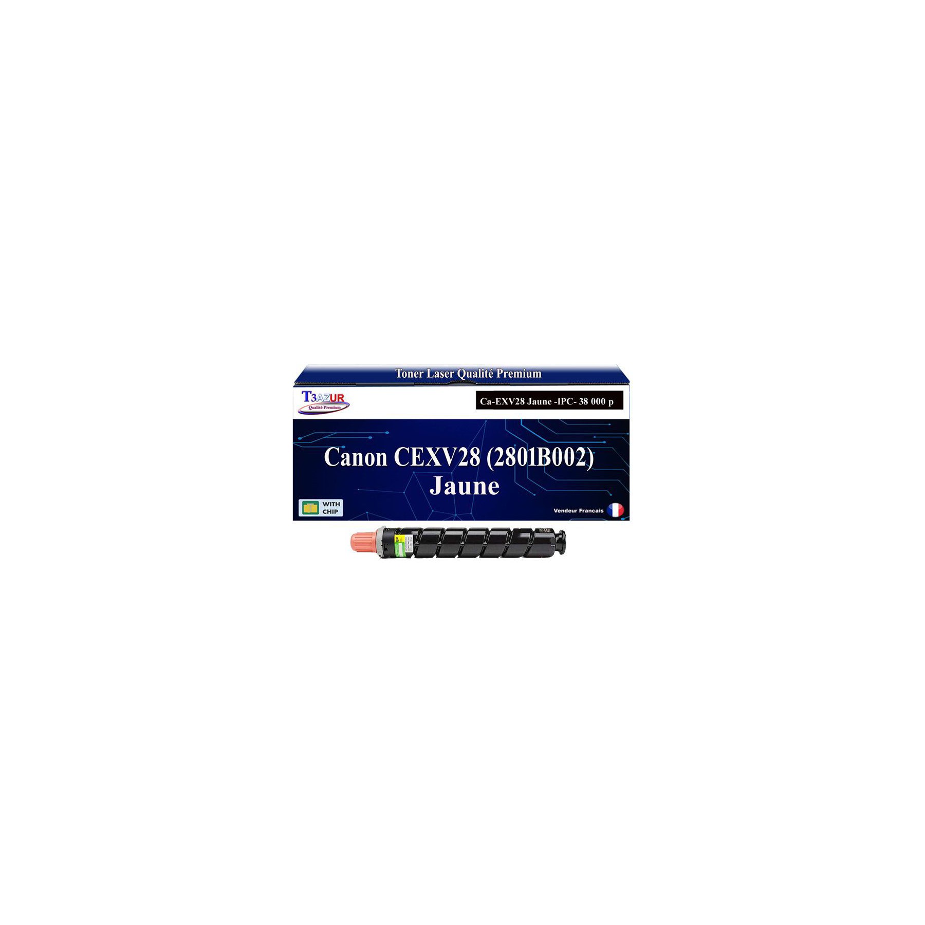 Toner T3AZUR pour Canon C5250i, C5255i, CEXV28 Y