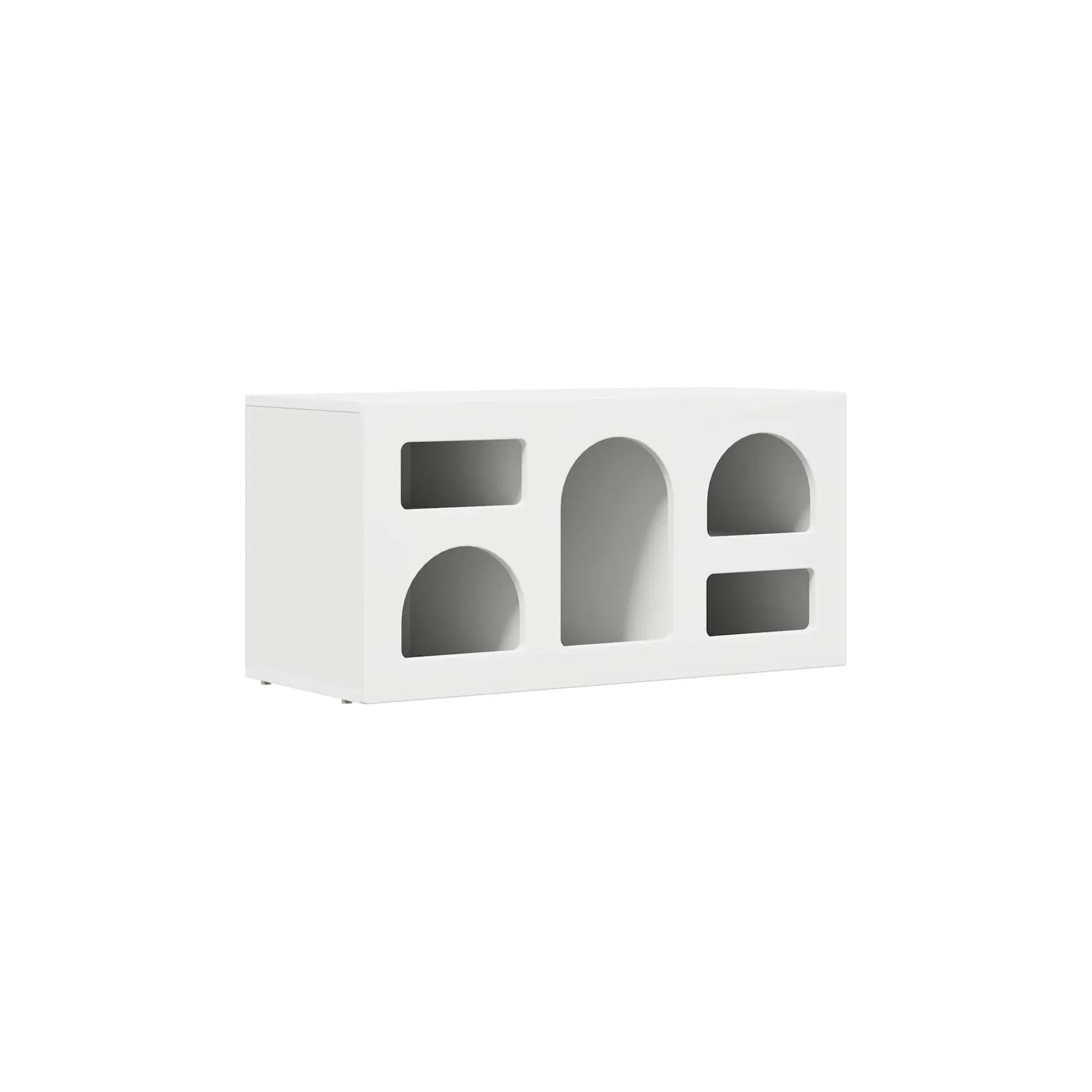 Meuble TV HELLOSHOP26 Meuble TV moderne avec 5 étagères rangem
