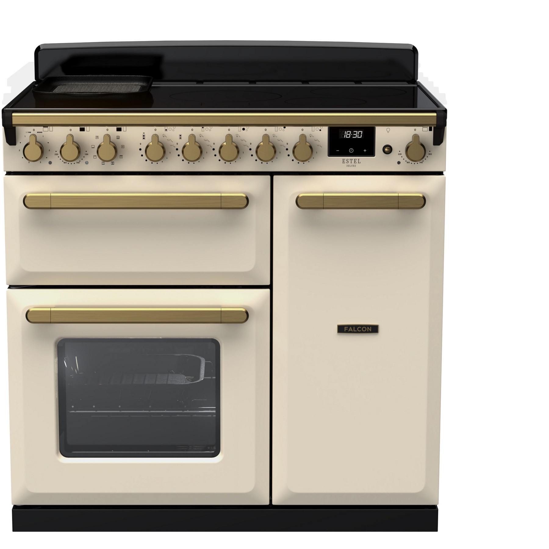 Piano de cuisson induction FALCON ESTEL DELUXE TAB IND 90 CM CREME PASTEL