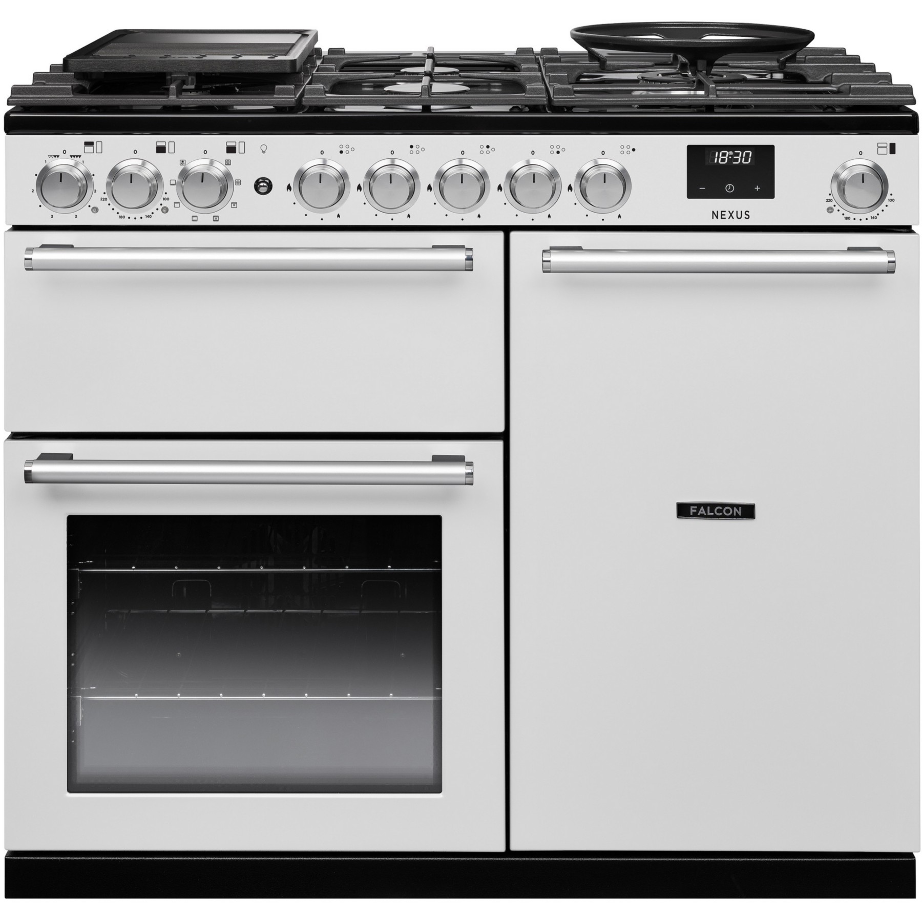 Piano de cuisson gaz FALCON NEXUS NGC TAB GAZ 100 CM BLANC CHROME