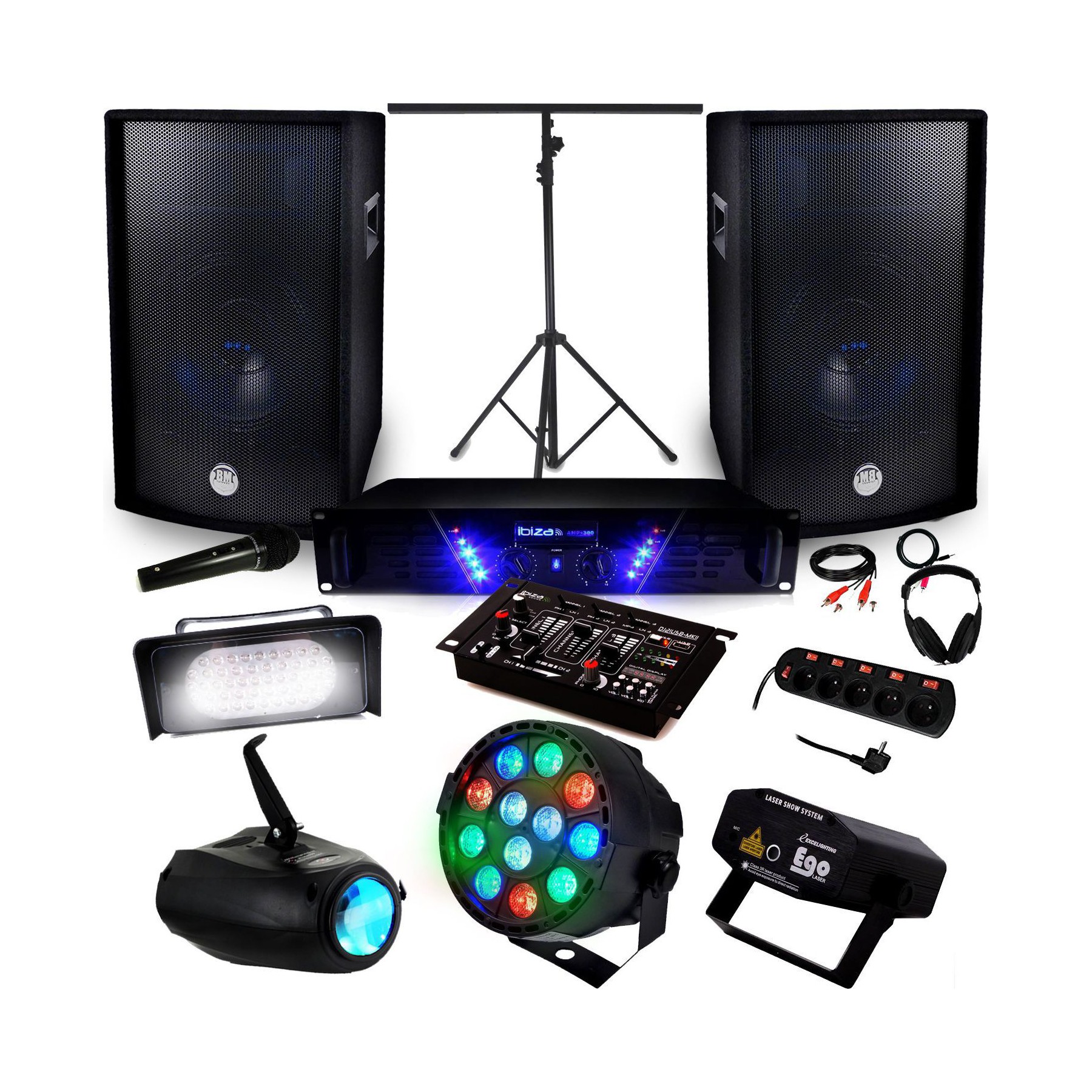 Pack sono IBIZA Pack Sono Ampli AMP-300 + HP BMS-12 de 2