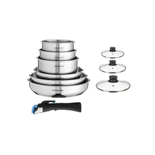 Batterie de cuisine ARTHUR MARTIN 10 pièces inox - 5540