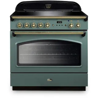 Piano de cuisson gaz FALCON FX TAB IND 90 CM VERT MINERAL MAT LAITON